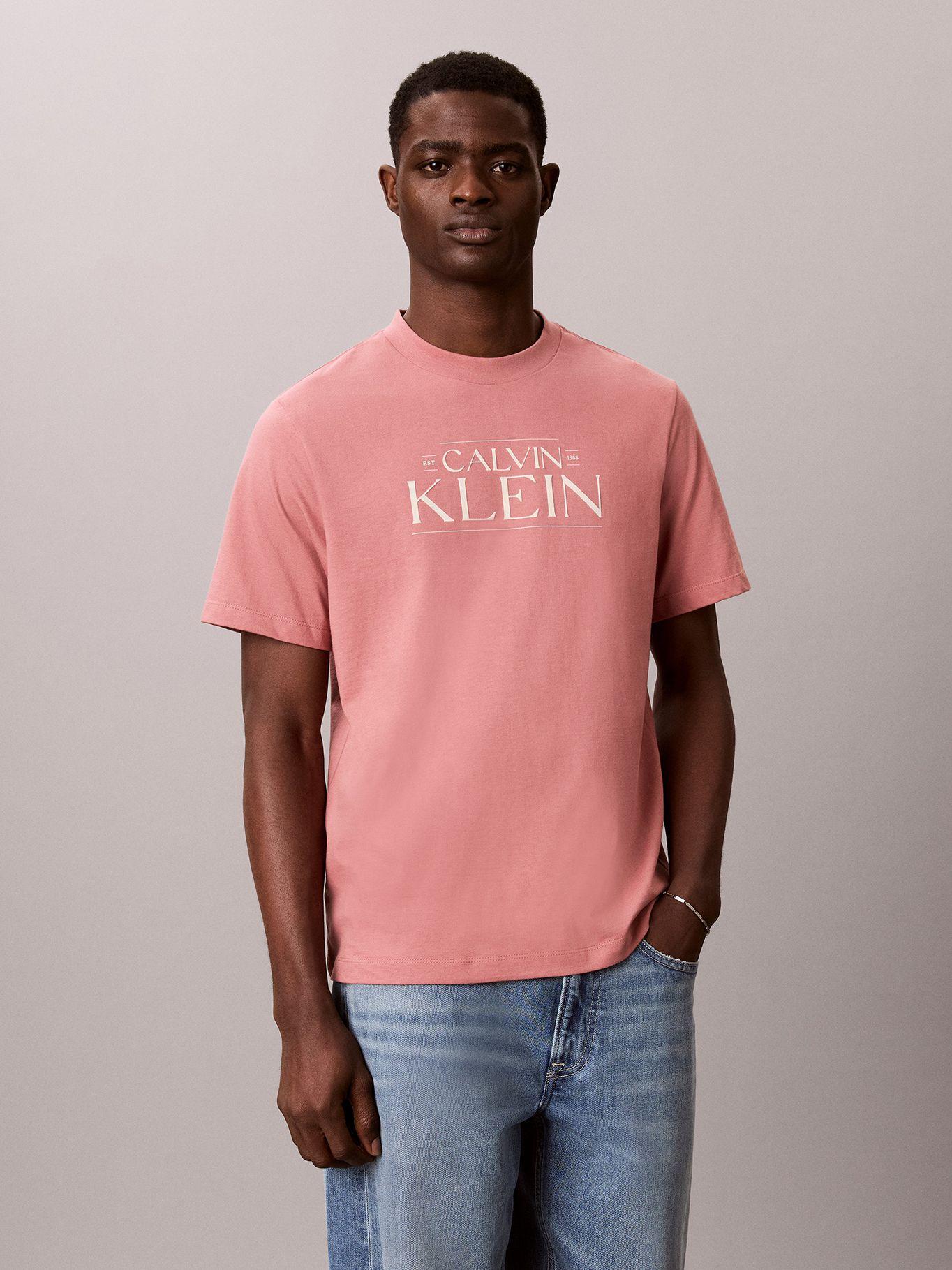 Polera con Gráfico de Logo Rosado Calvin Klein-0