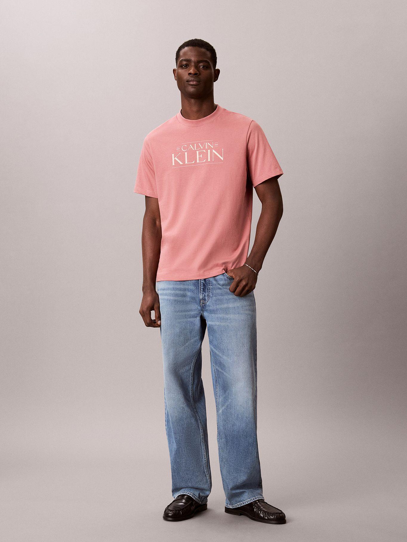 Polera con Gráfico de Logo Rosado Calvin Klein-1
