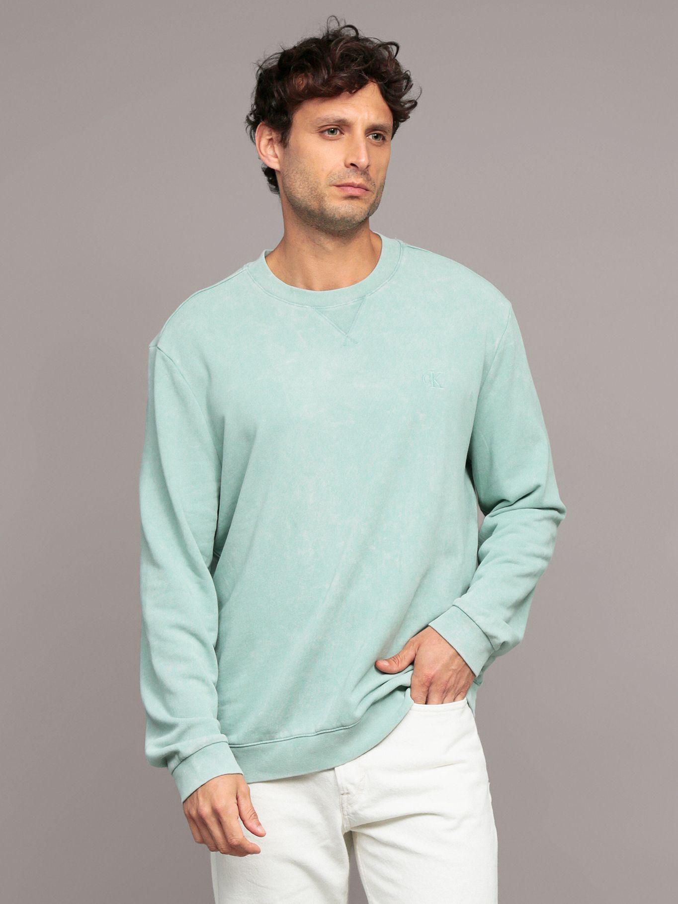 Polerón Garment Dye Verde Calvin Klein-0