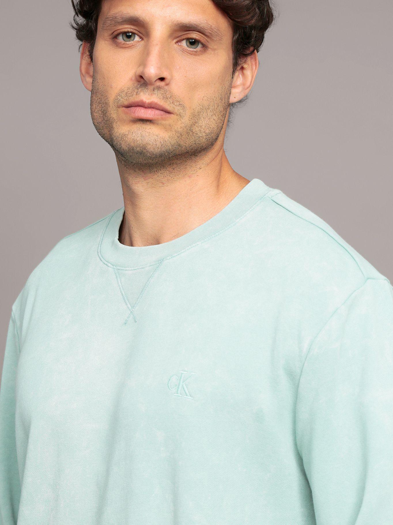 Polerón Garment Dye Verde Calvin Klein-4