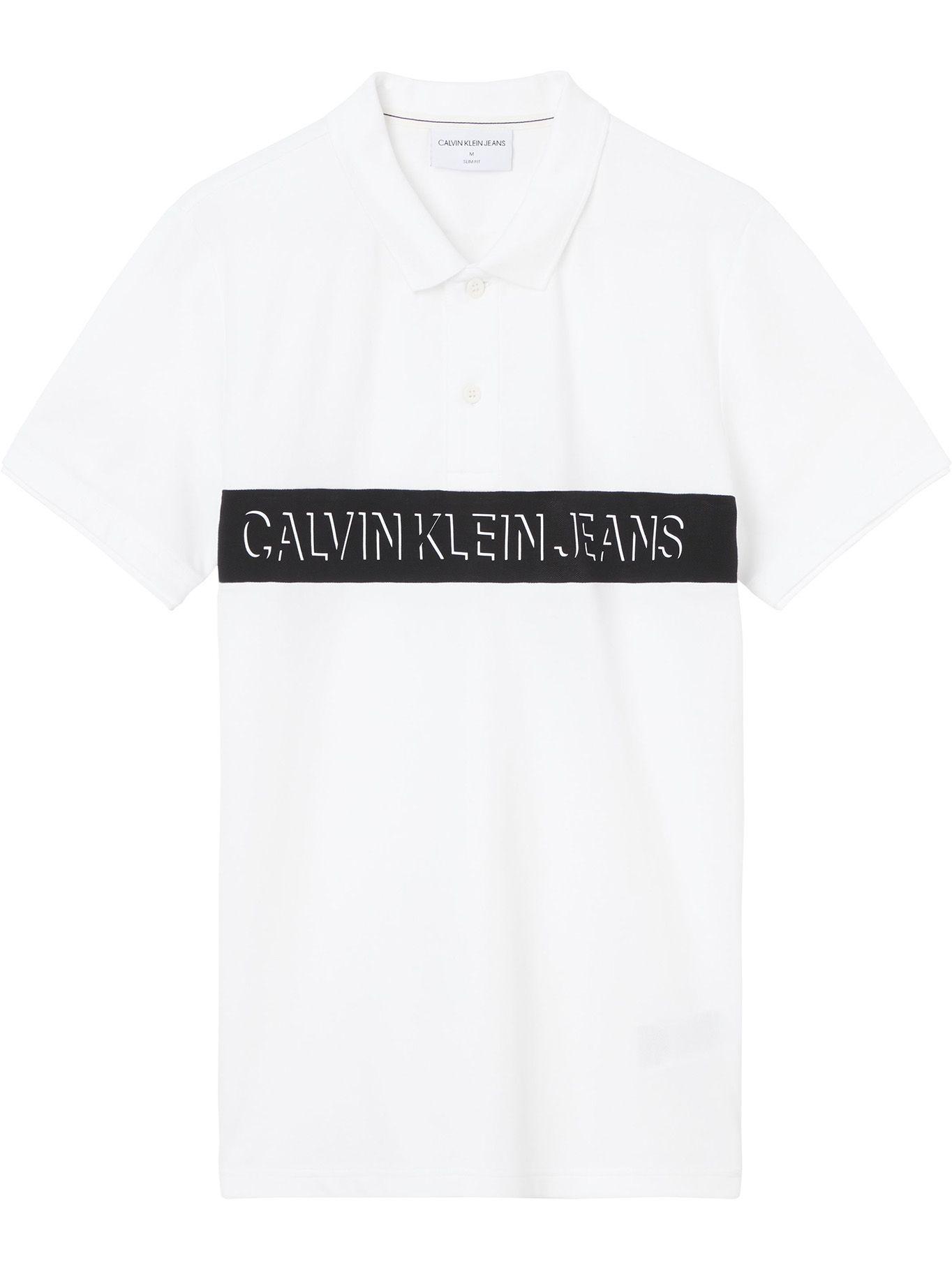 Polo Colorblock Shadow Blanco Calvin Klein-0