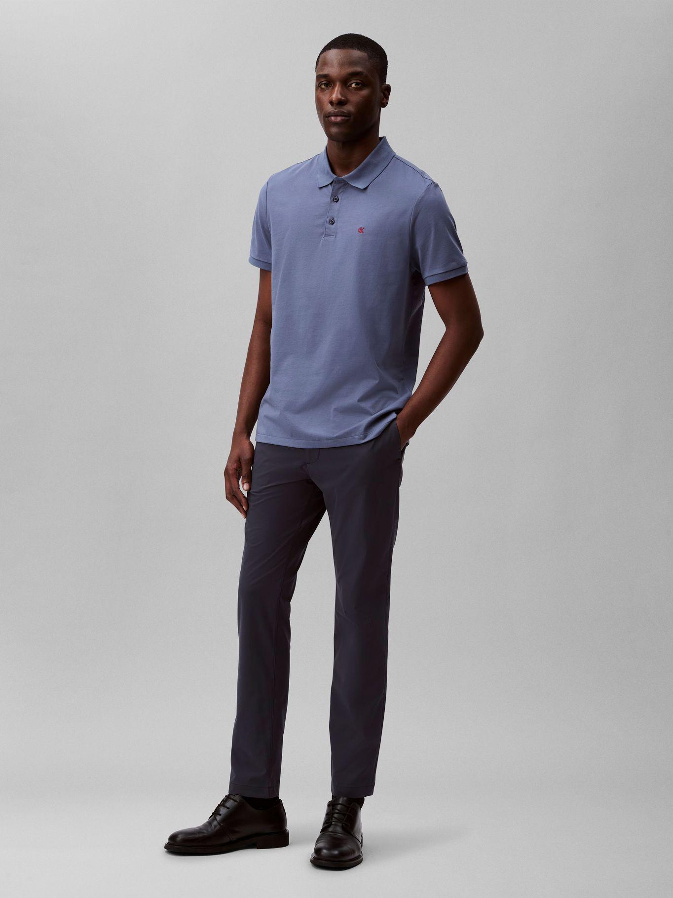 Polo con Monograma Bordado Morado Calvin Klein-1