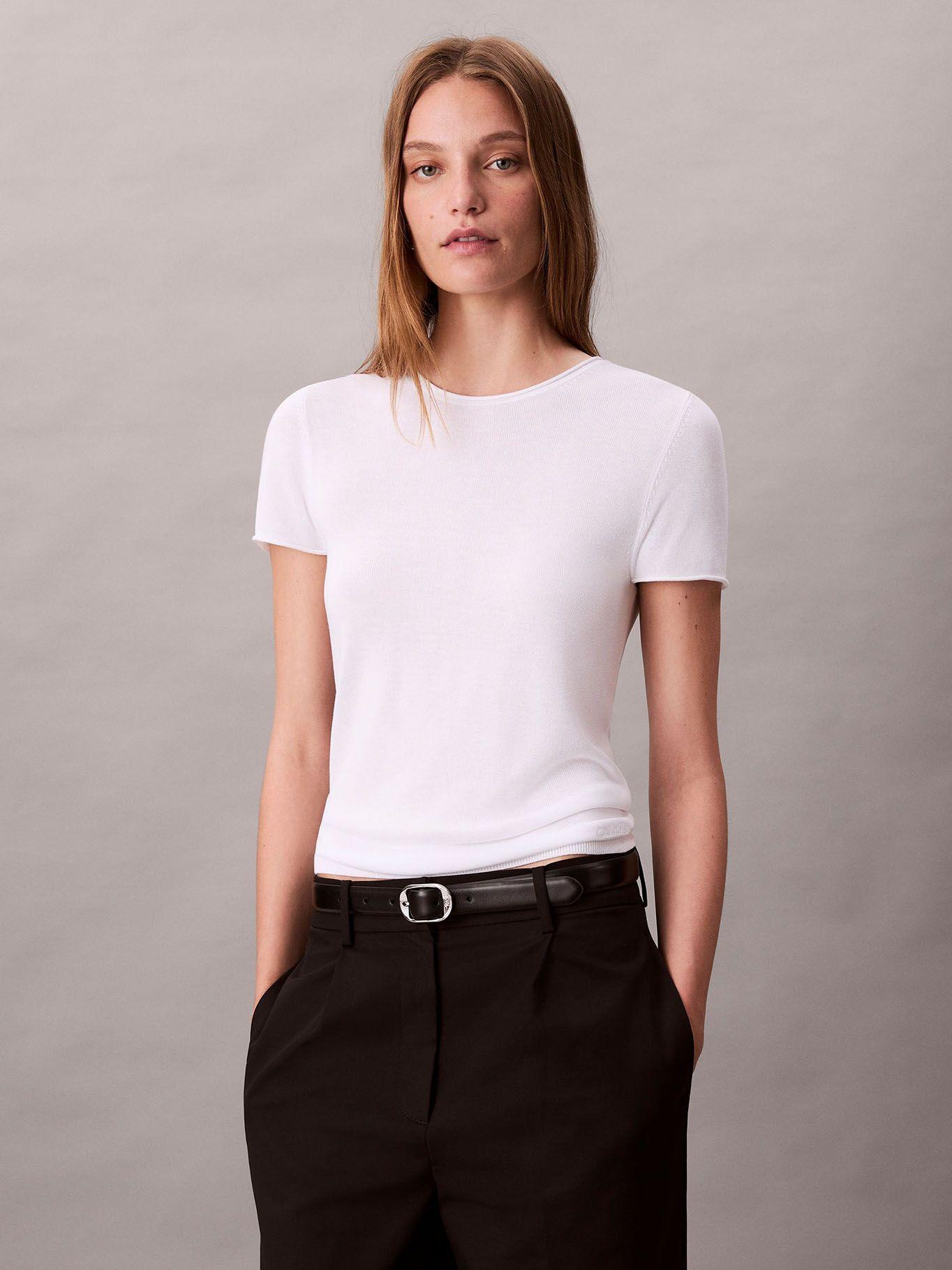 Blusa De Viscosa Blanco Calvin Klein-0