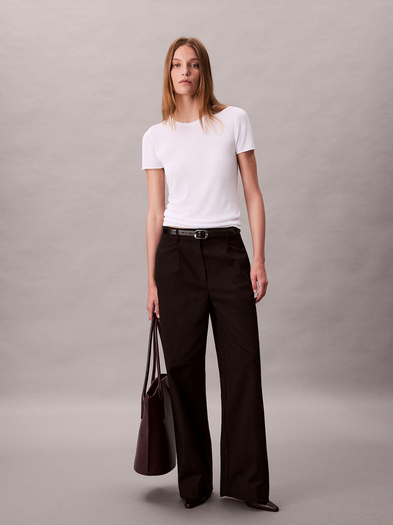 Blusa De Viscosa Blanco Calvin Klein-1