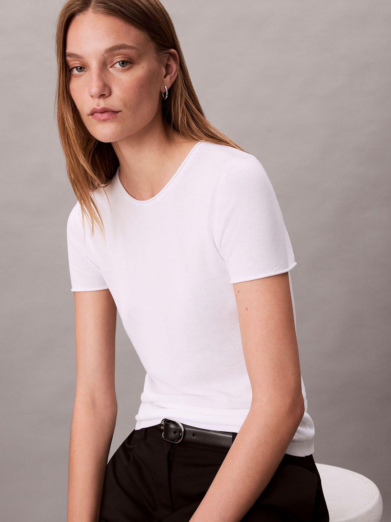 Blusa De Viscosa Blanco Calvin Klein-3