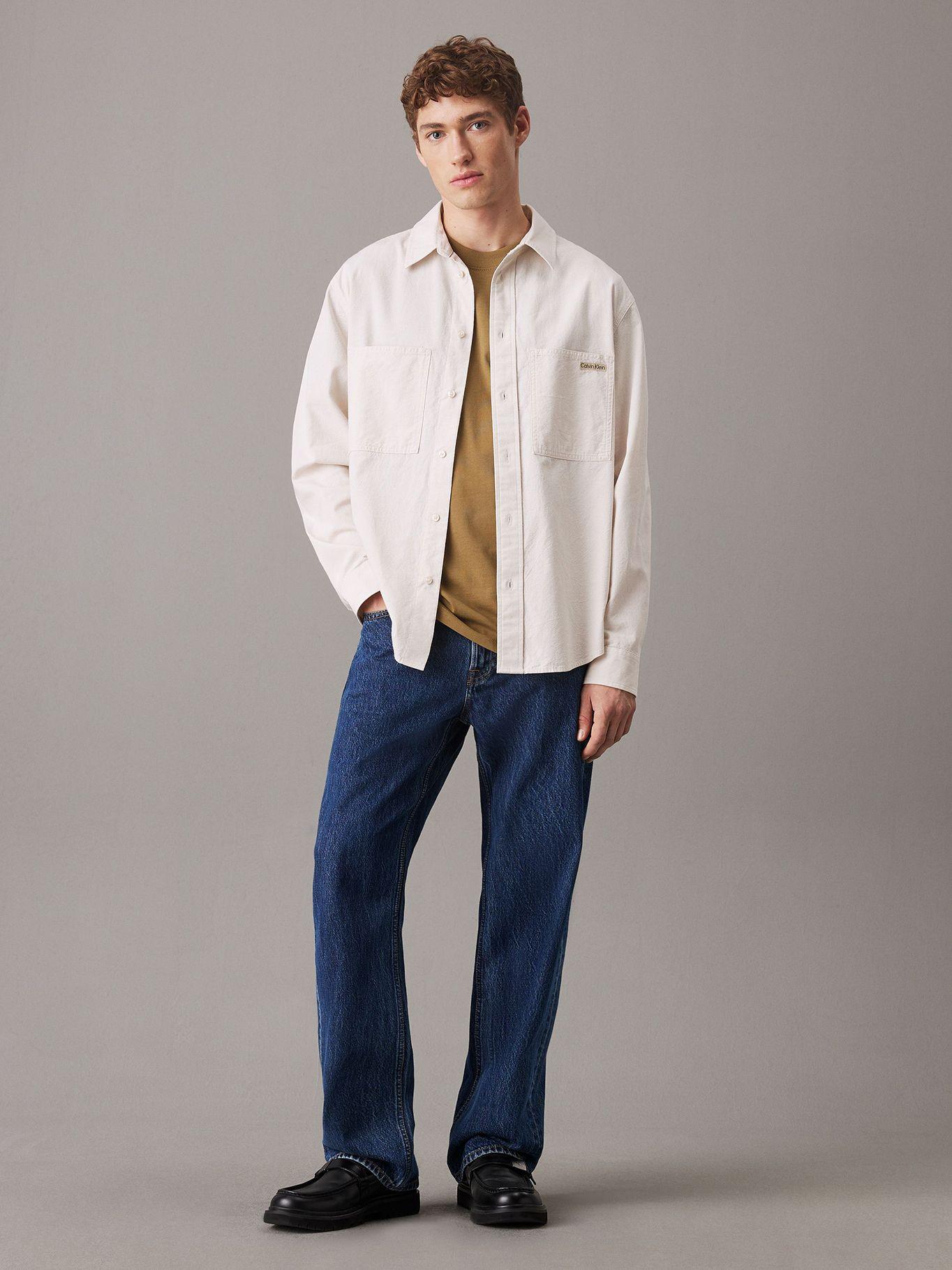 Camisa holgada de cambray algodón Blanco Calvin Klein-1