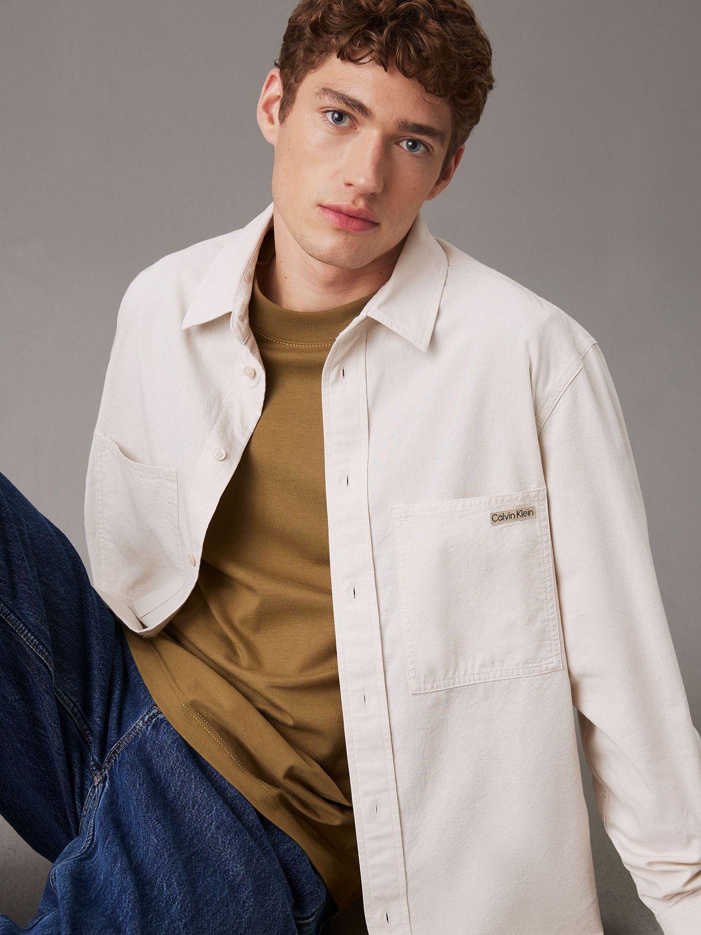Camisa holgada de cambray algodón Blanco Calvin Klein-3