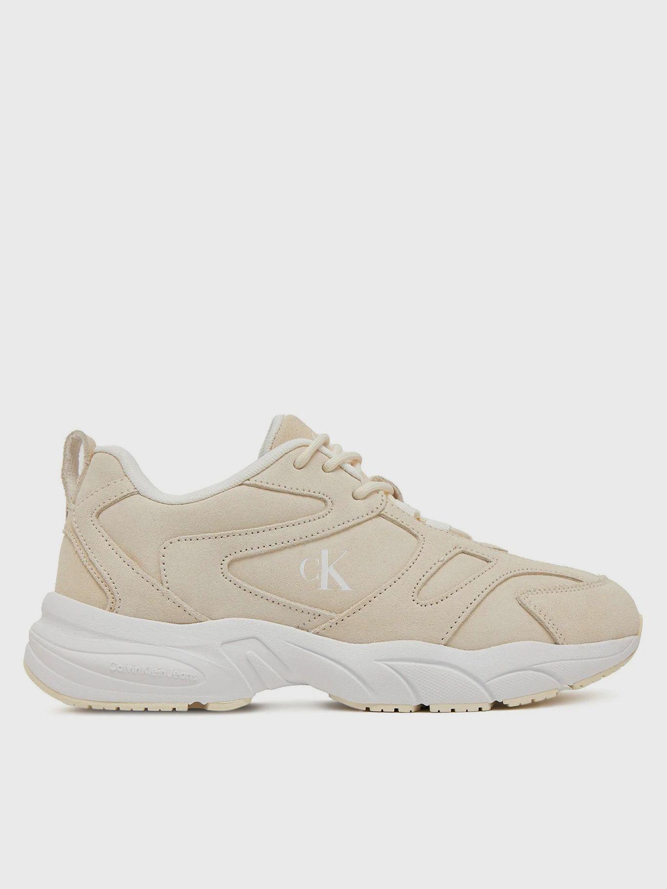 Zapatillas retro de gamuza Beige Calvin Klein-4