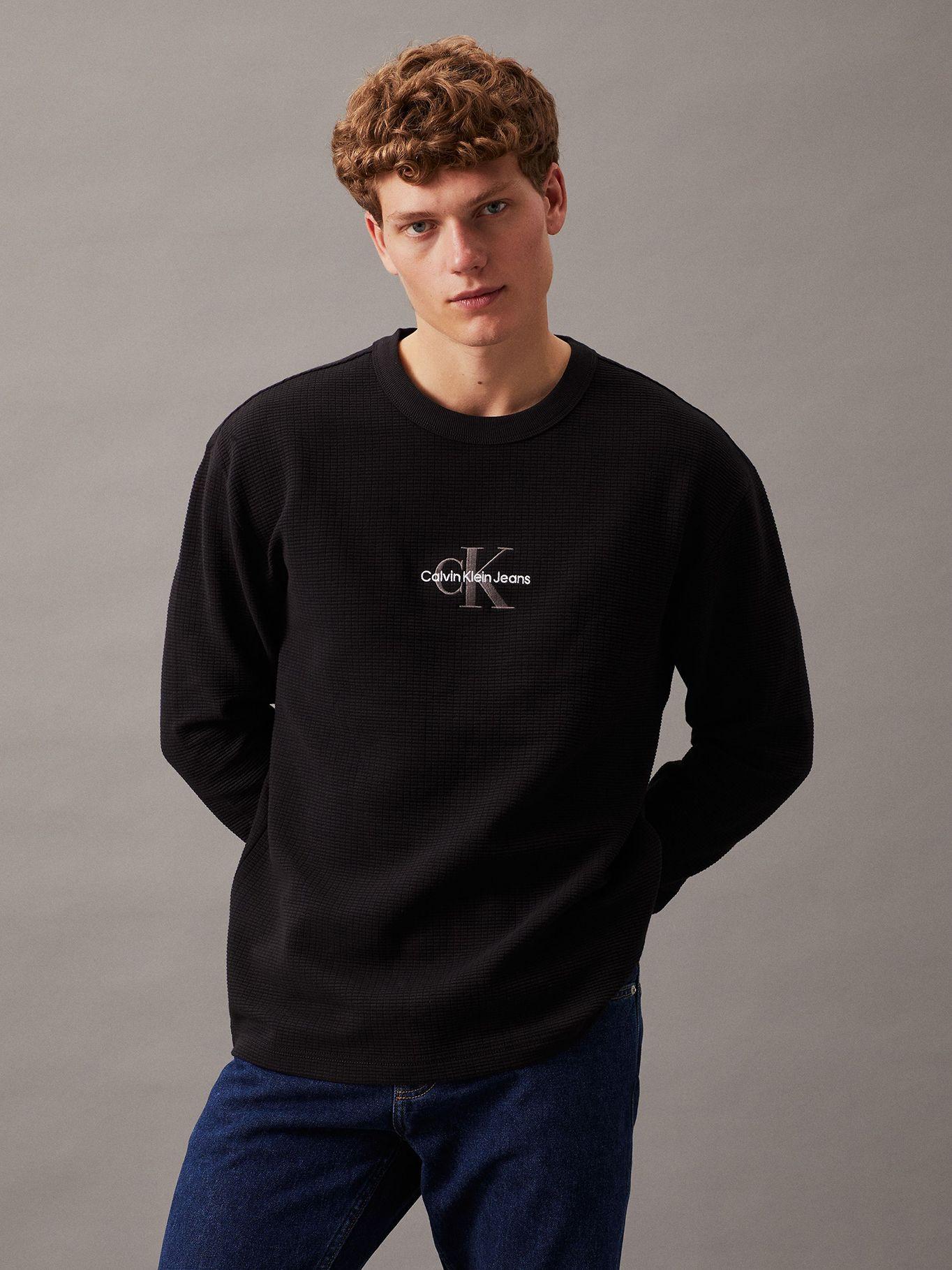 Polera LS City Grid Negro Calvin Klein-0