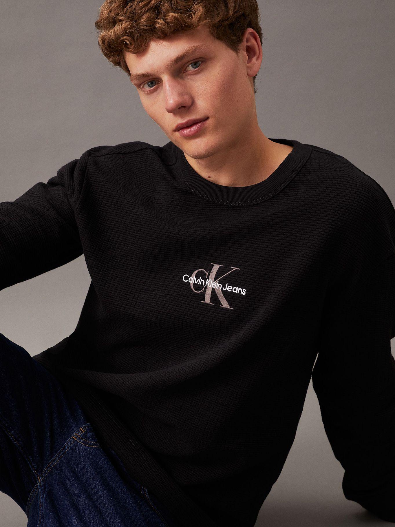 Polera LS City Grid Negro Calvin Klein-3