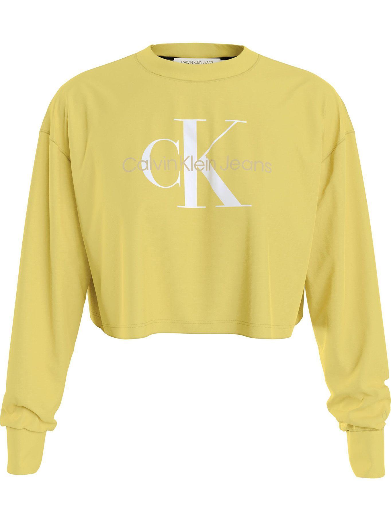 Polerón Boxy Monogram Amarillo Calvin Klein-0