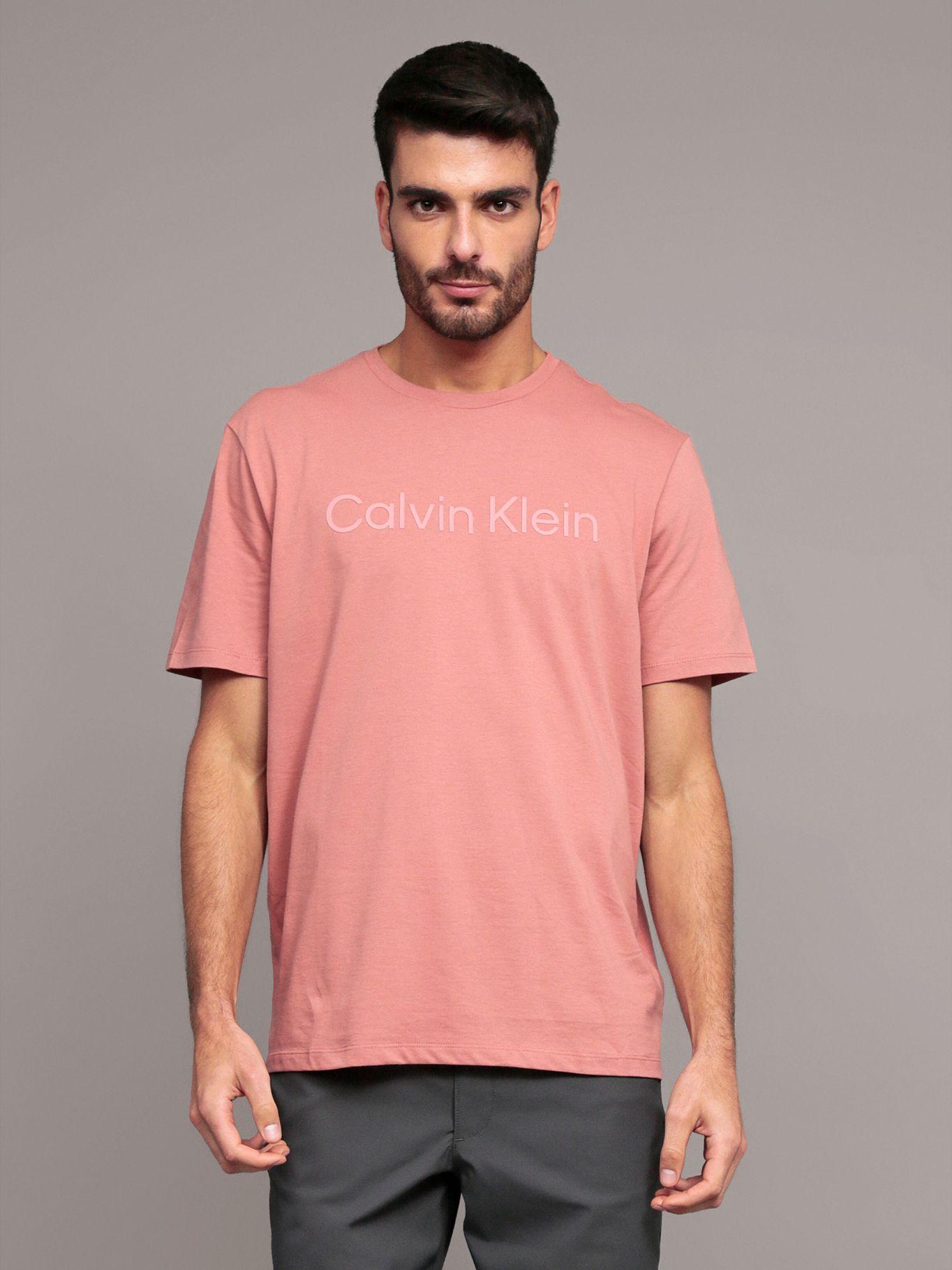 Polera con logotipo tonal Rosado Calvin Klein-0