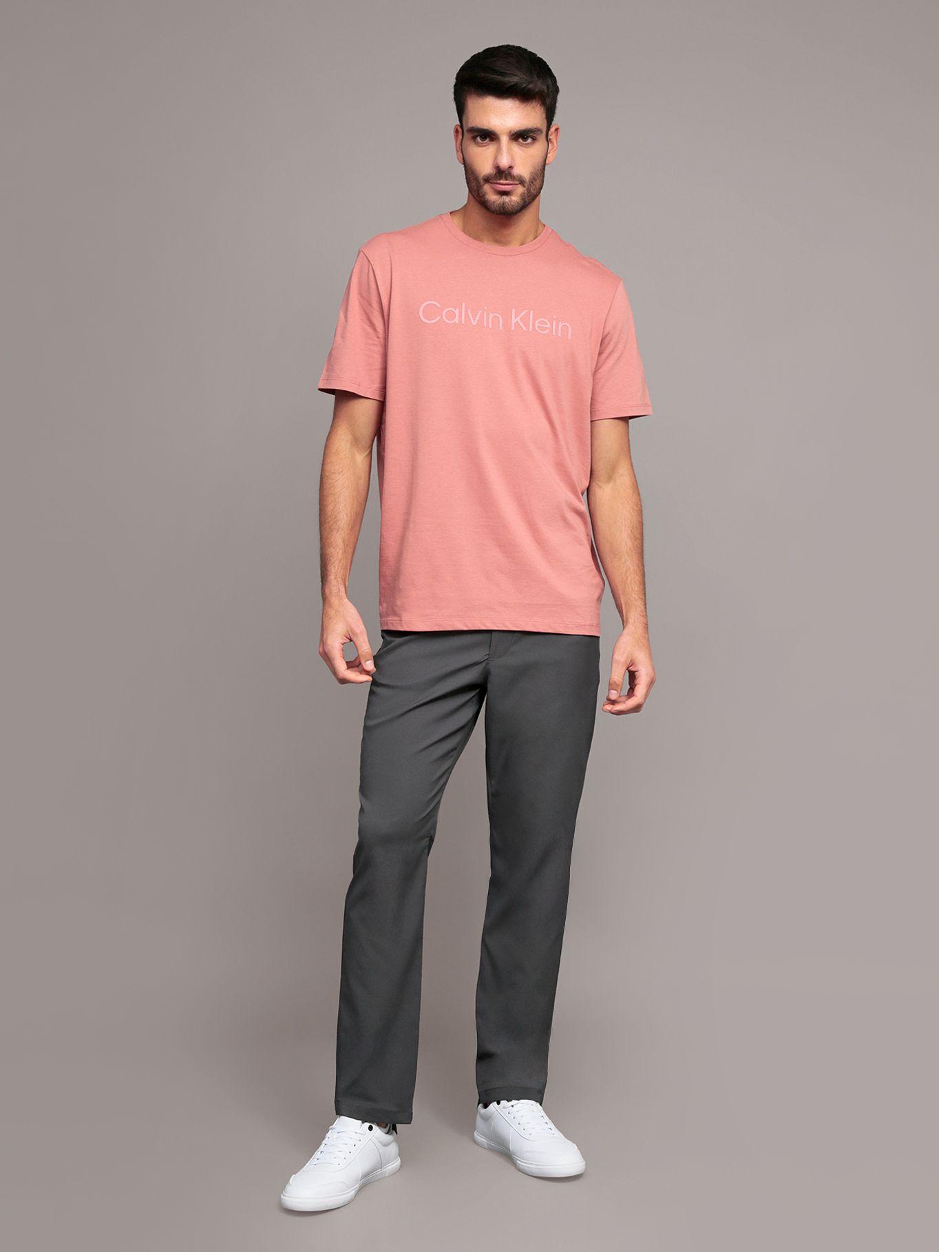 Polera con logotipo tonal Rosado Calvin Klein-1