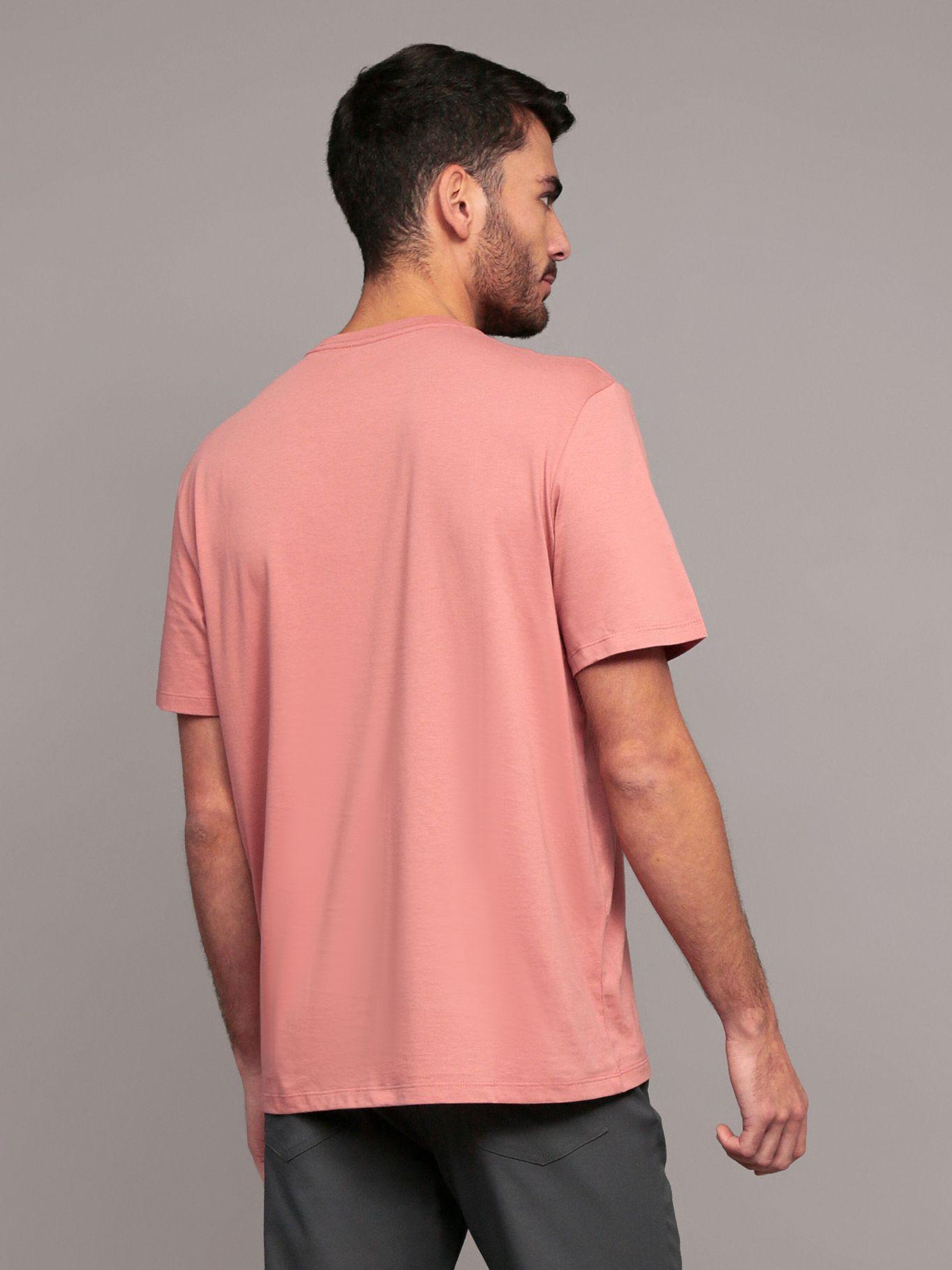 Polera con logotipo tonal Rosado Calvin Klein-3