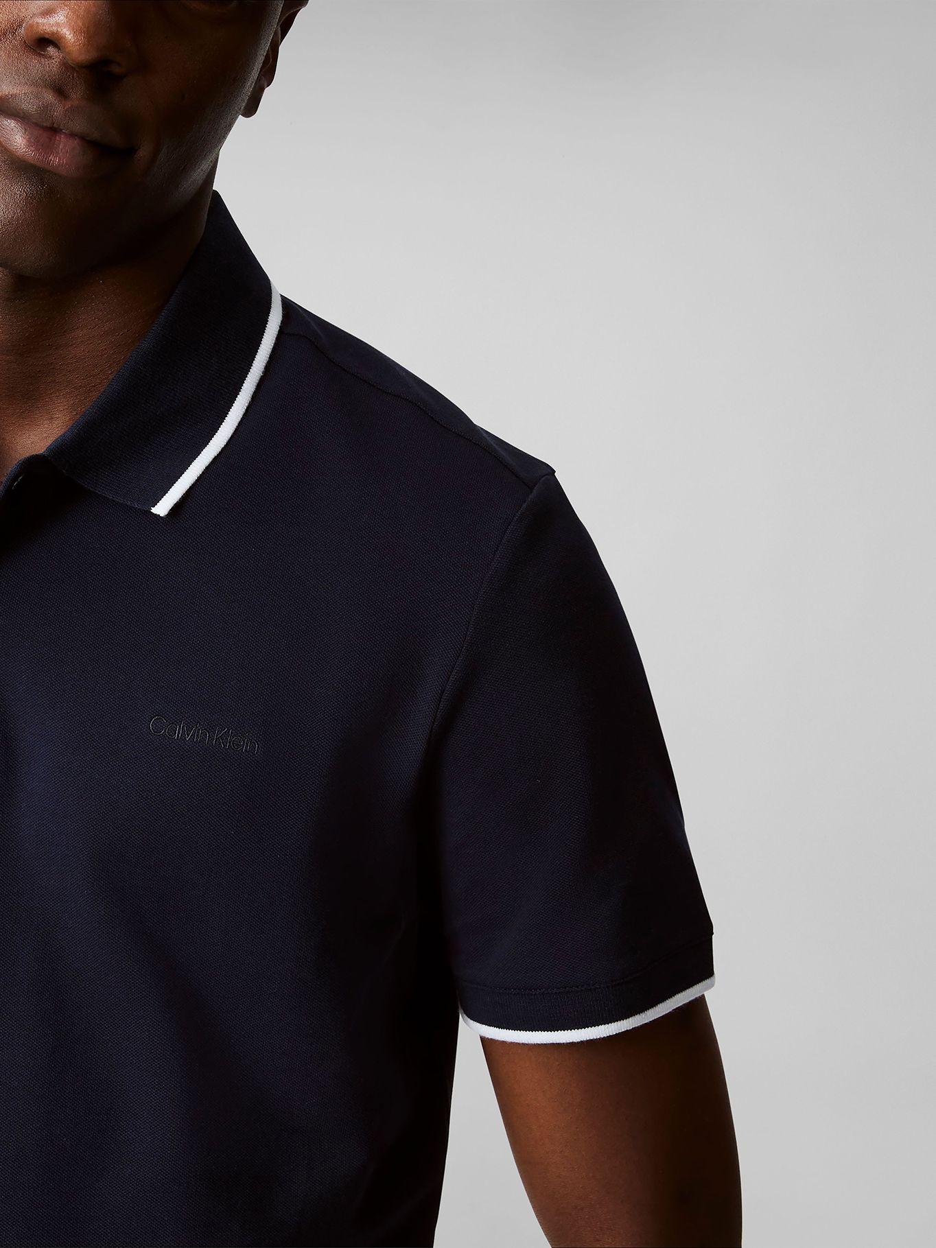 Polo Stretch Solid Azul Calvin Klein-3