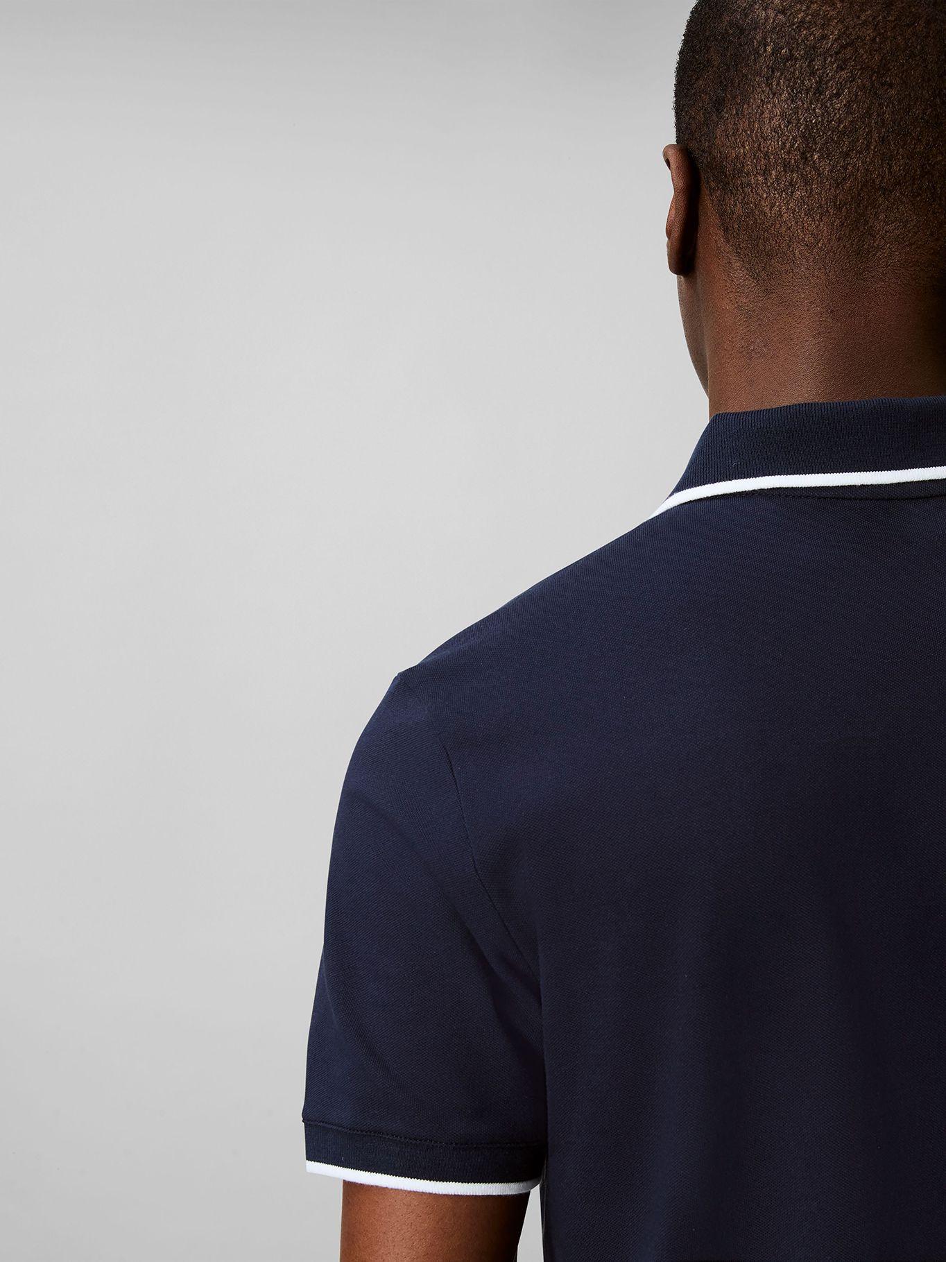 Polo Stretch Solid Azul Calvin Klein-4