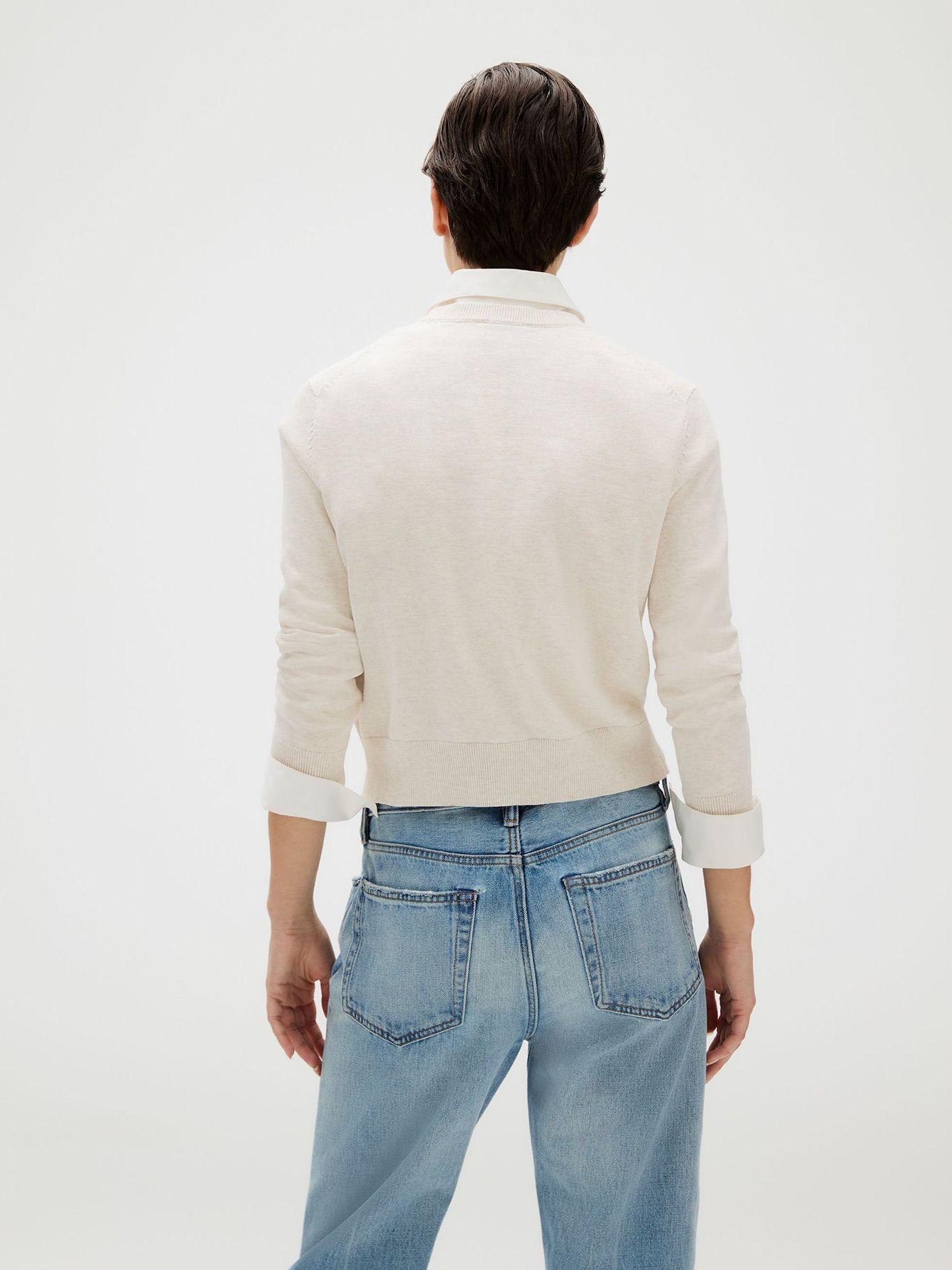 Sweater Smooth Cotton Beige Calvin Klein-2