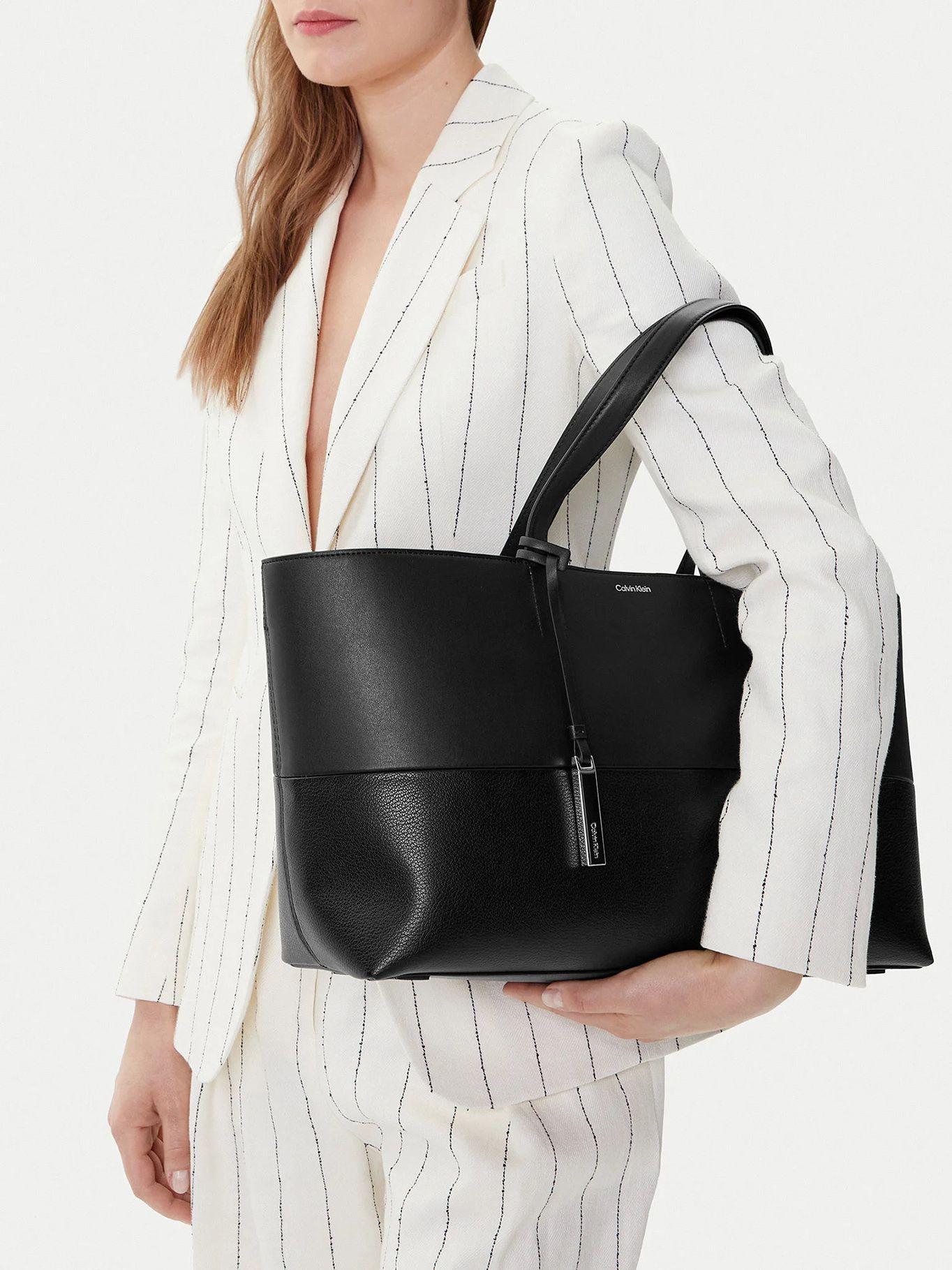 Cartera Shopper Ck Mixmedia Negro Calvin Klein-4