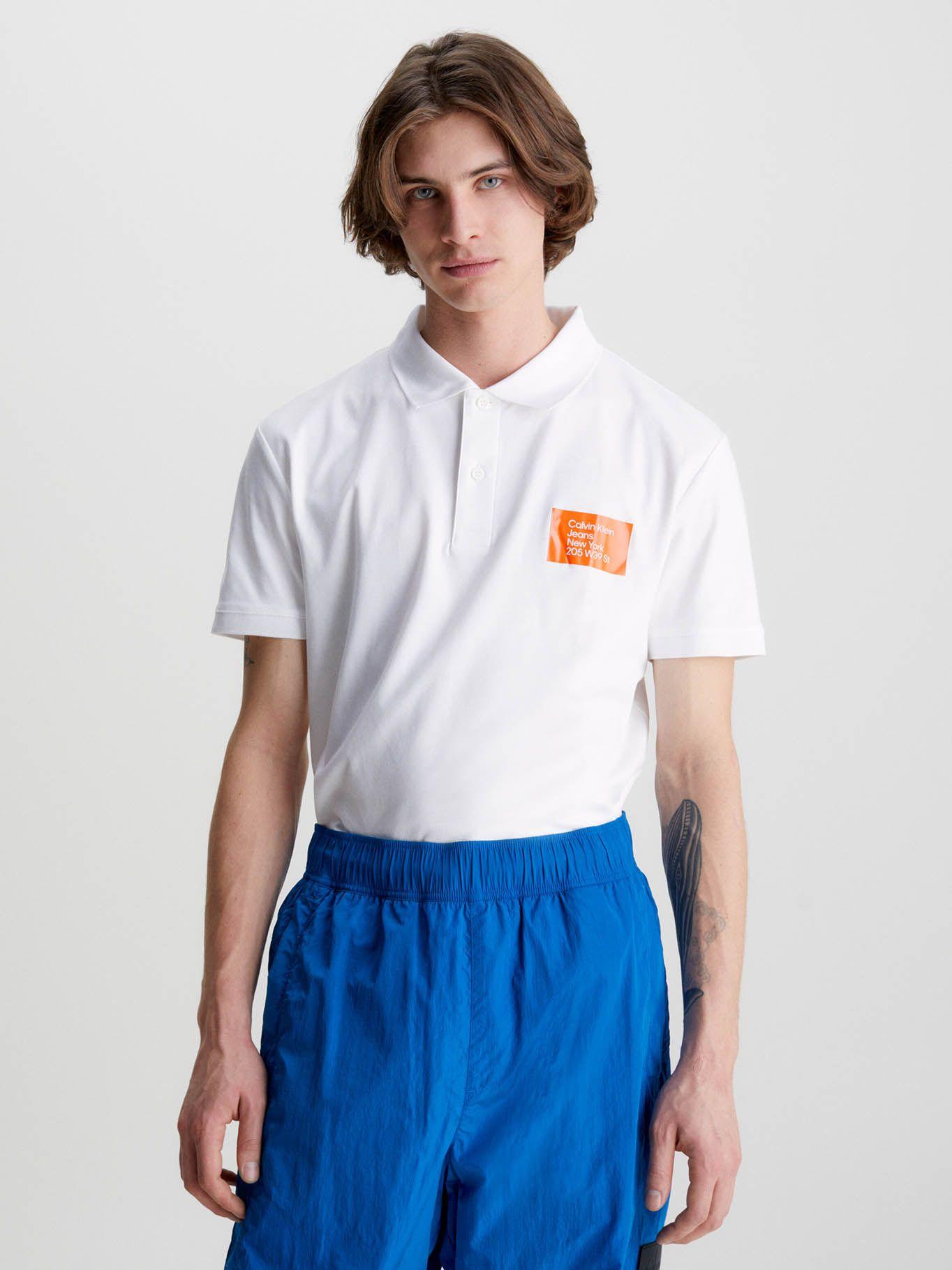 Polo con insignia Blanco Calvin Klein-0