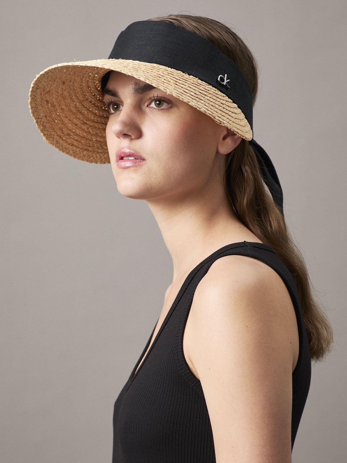 Visera de Paja Ck Linen Beige Calvin Klein-4
