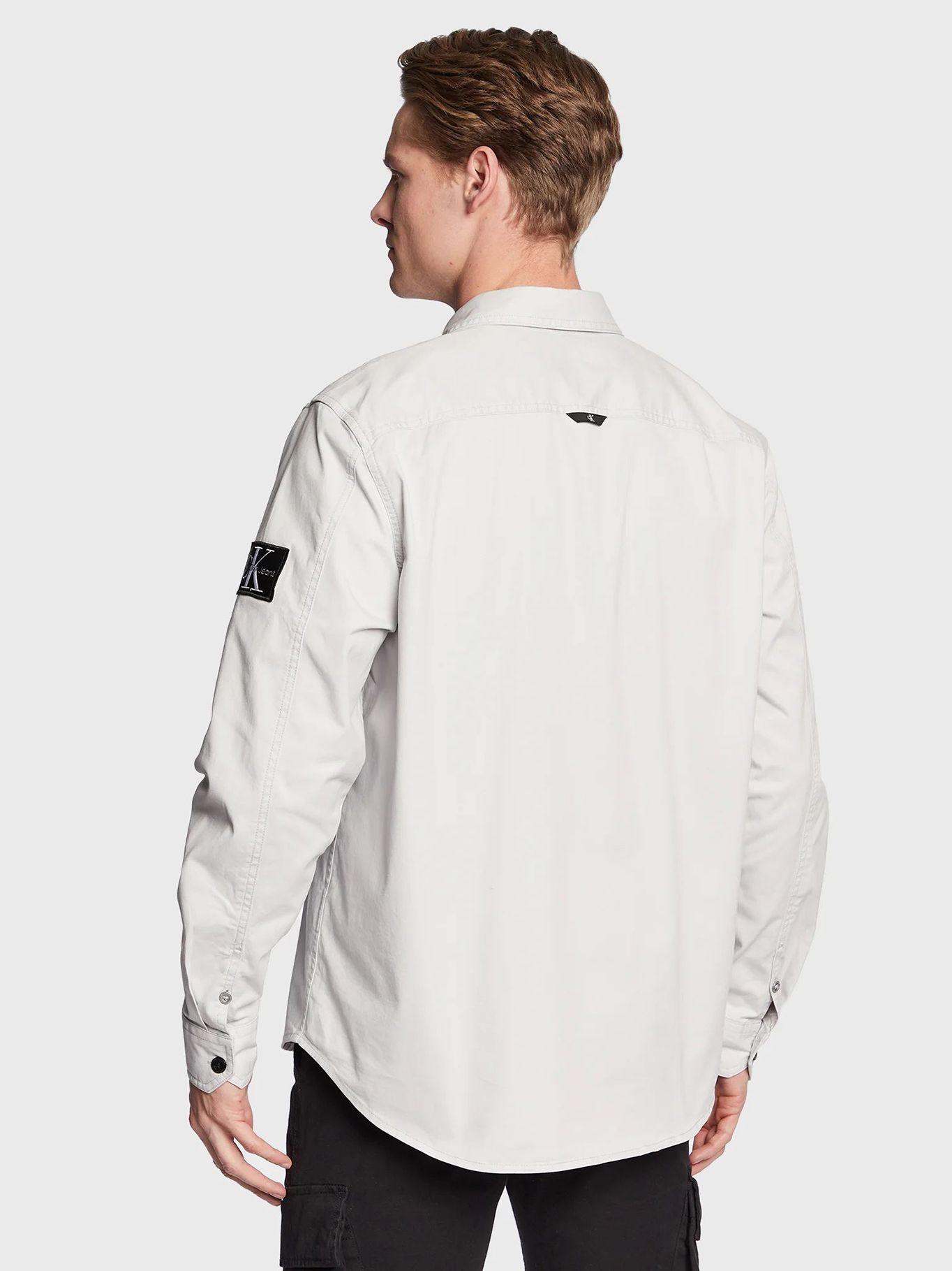Camisa manga larga con logo Blanco Calvin Klein-2