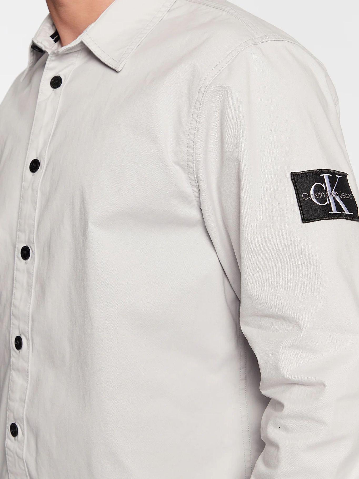 Camisa manga larga con logo Blanco Calvin Klein-4
