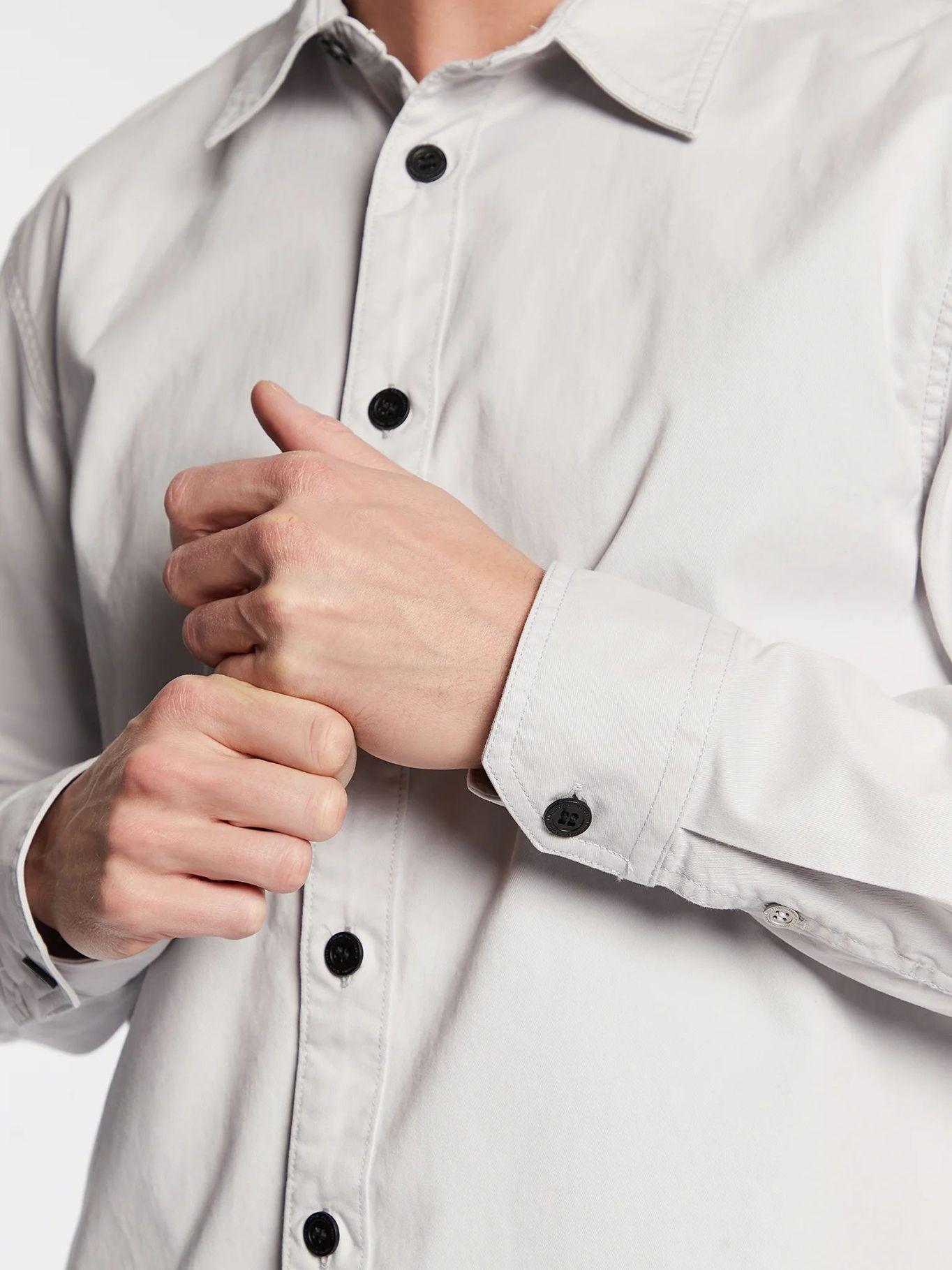 Camisa manga larga con logo Blanco Calvin Klein-3