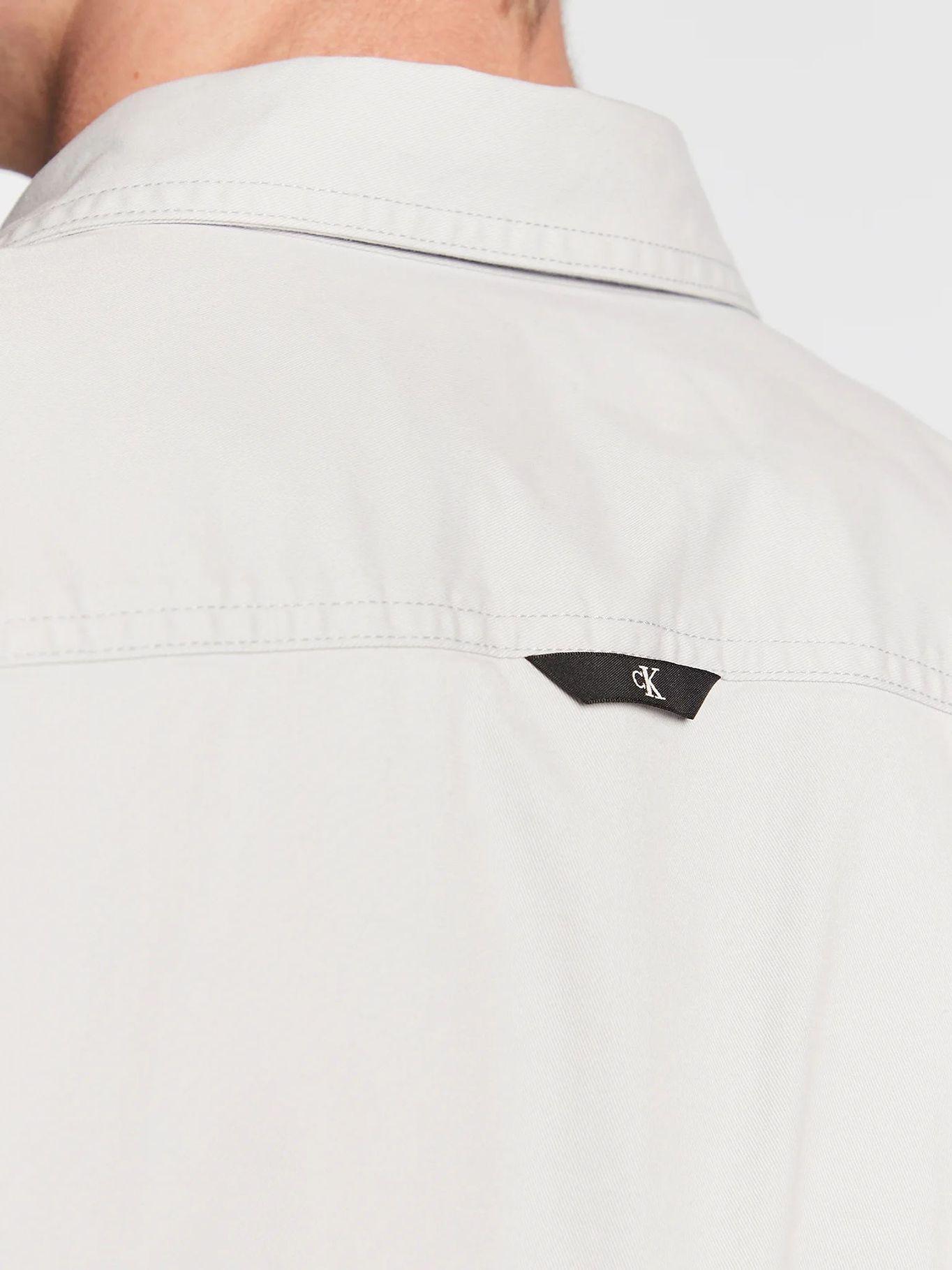 Camisa manga larga con logo Blanco Calvin Klein-5