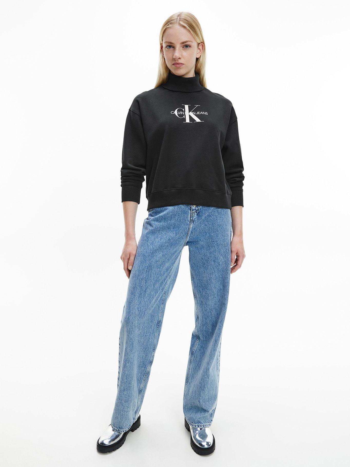 Polerón Oversized Mid Scale Negro Calvin Klein-1