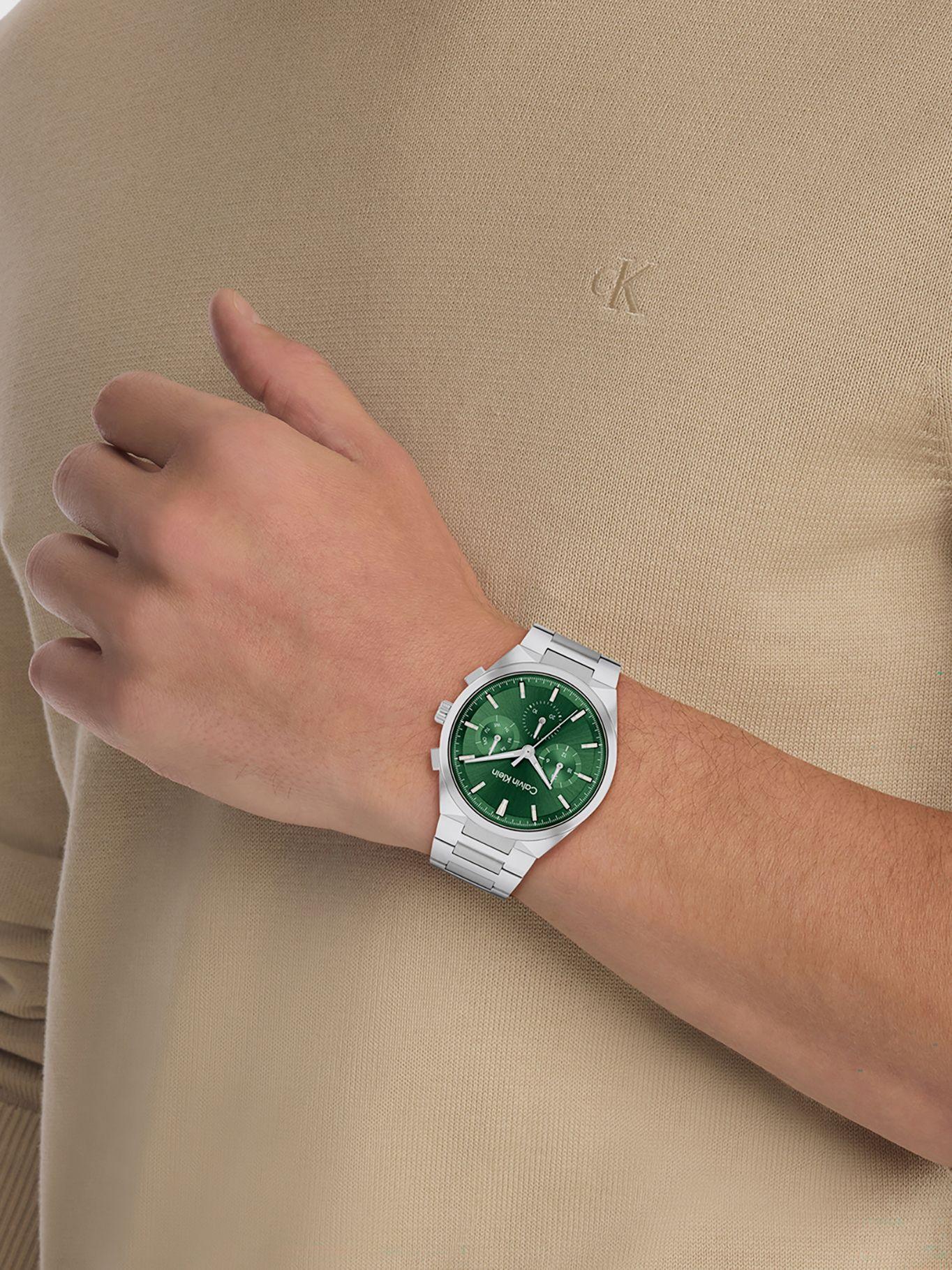 Reloj Distinguish Green Plateado Calvin Klein-3