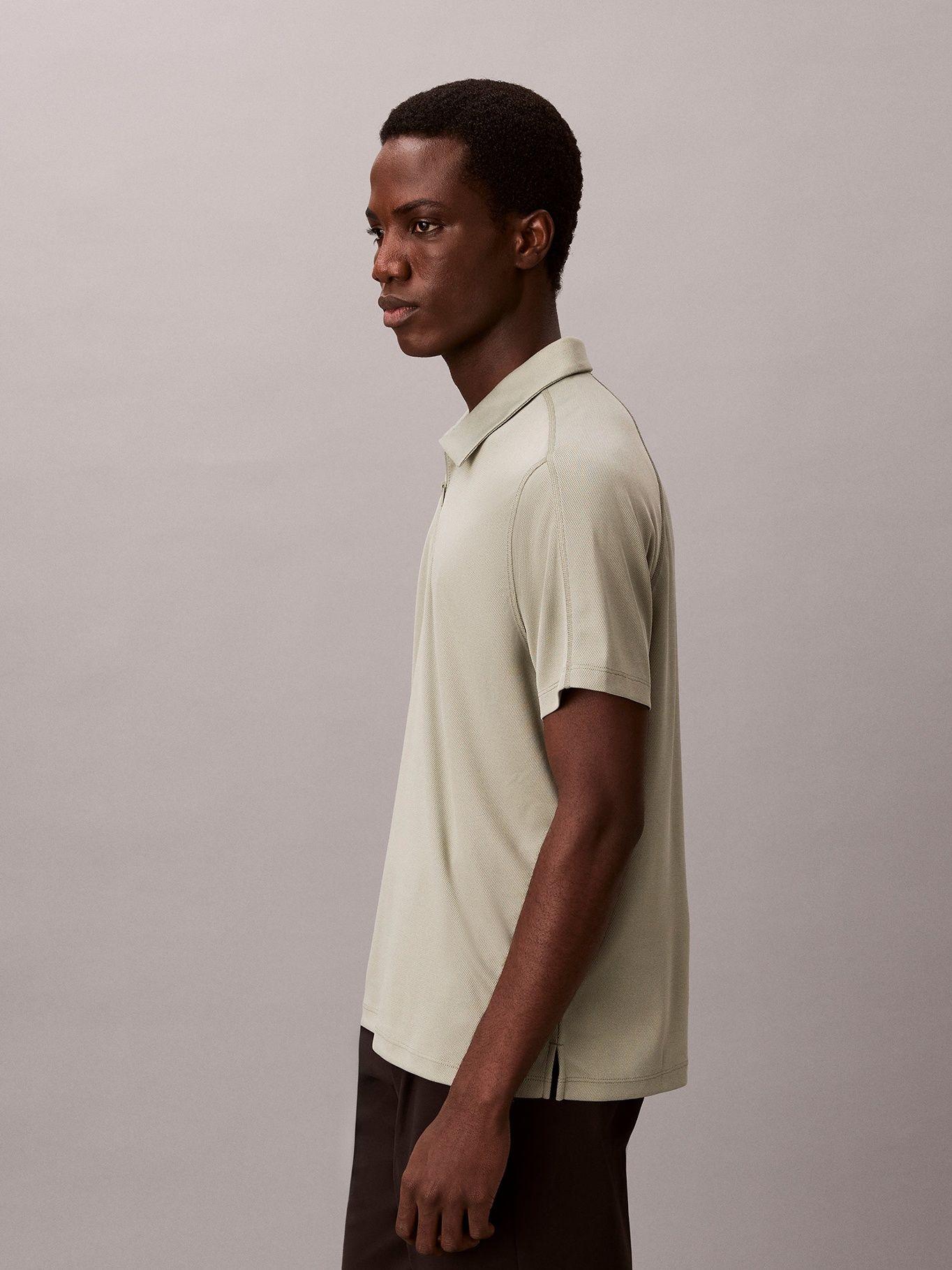 Polo Slim Stretch de Malla Piqué Beige Calvin Klein-3