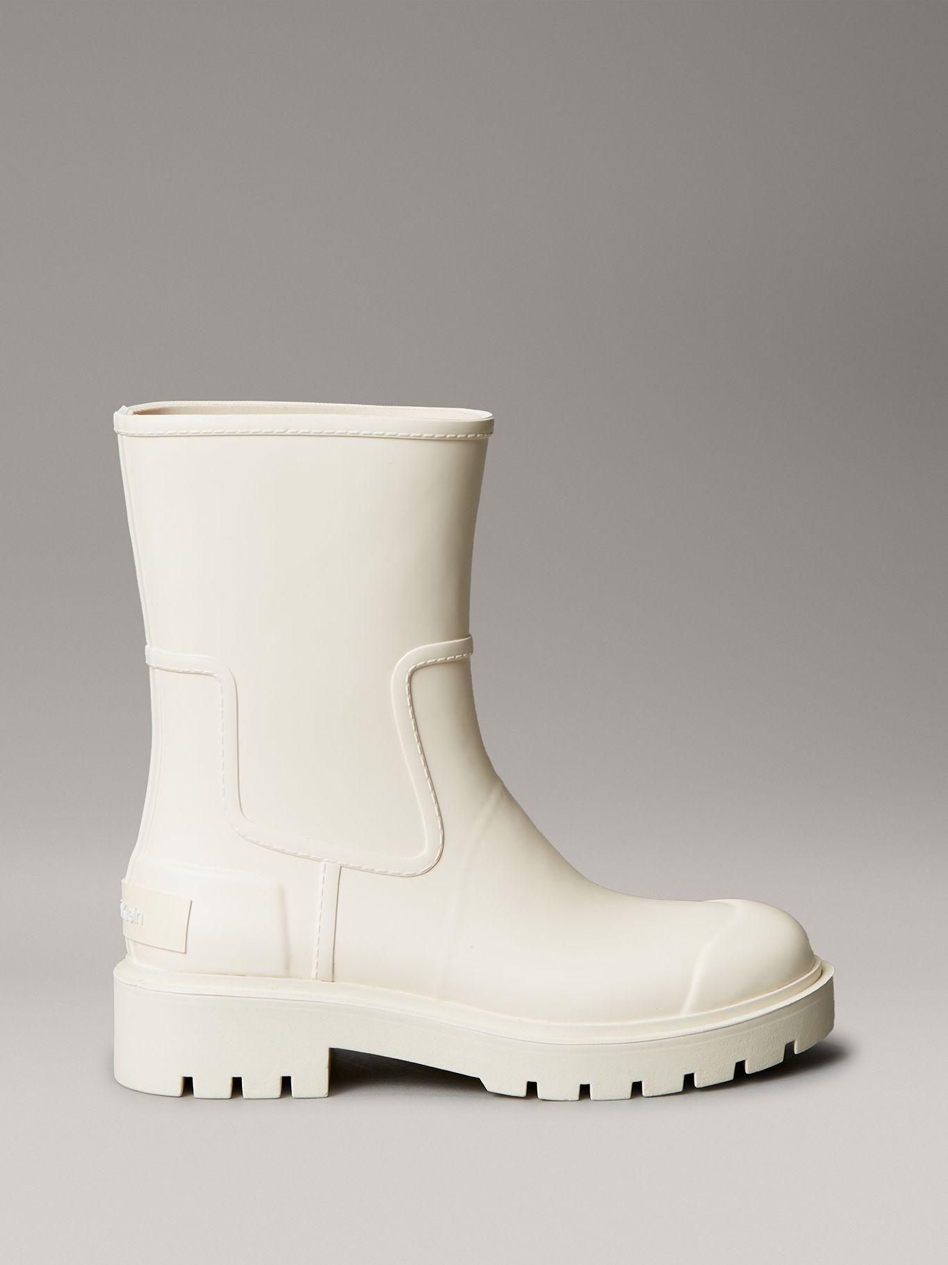 Botas Medianas Impermeable de Caucho Crema Calvin Klein-4