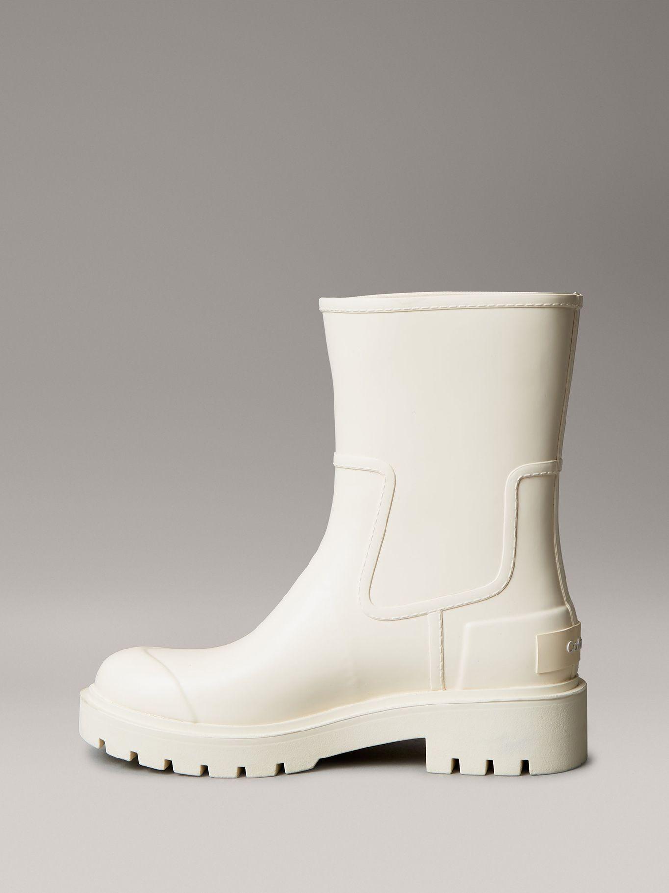 Botas Medianas Impermeable de Caucho Crema Calvin Klein-5