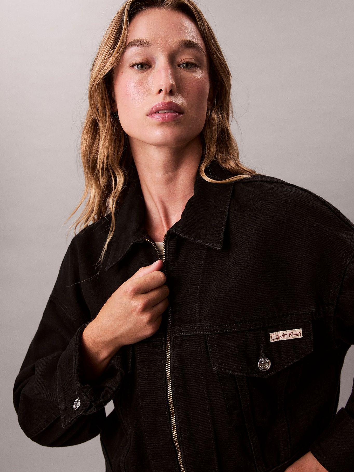 Chaqueta Cropped Denim Negro Calvin Klein-4