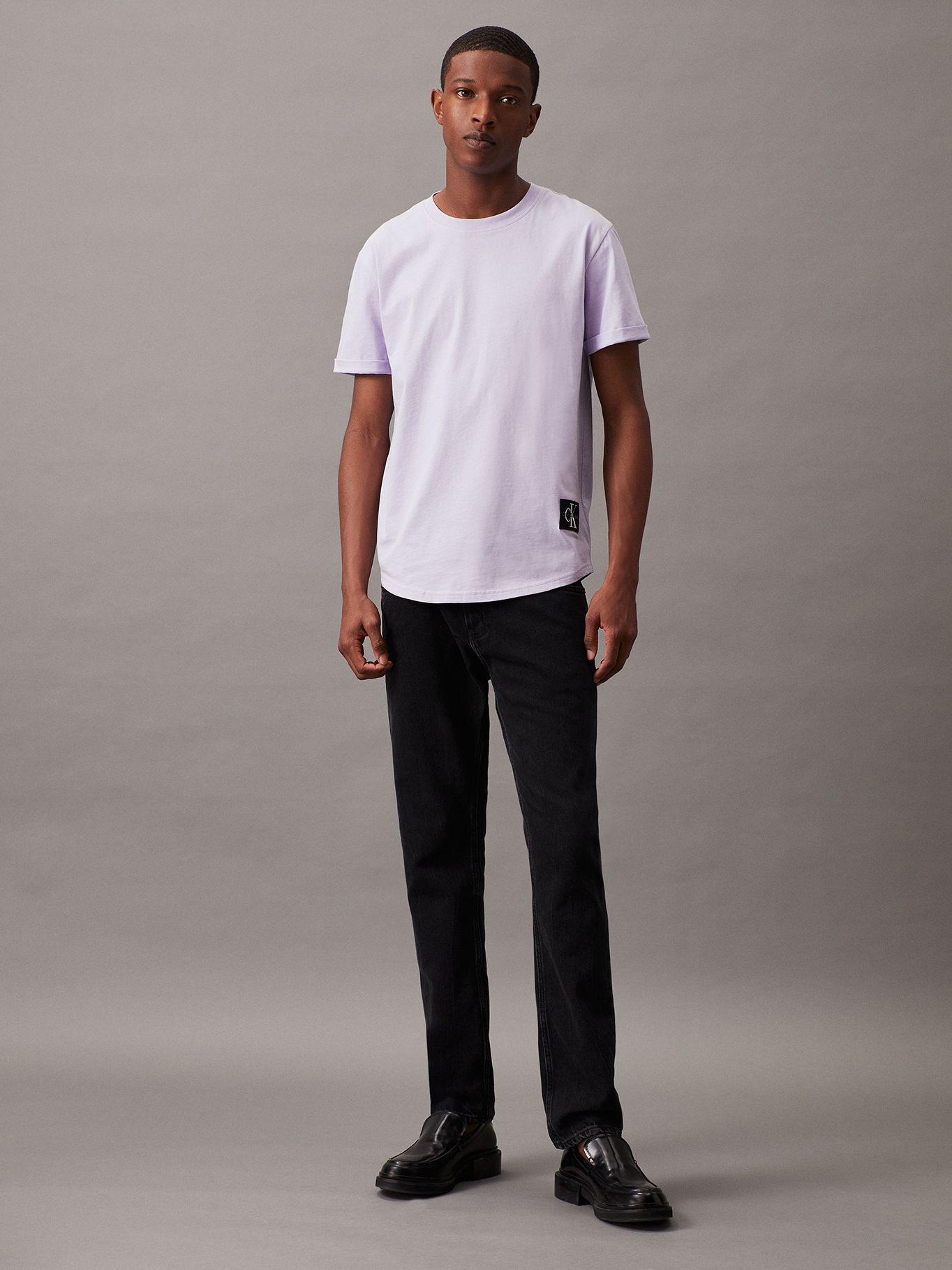Polera Badge Turn Up Sleeve Blanco Calvin Klein-1