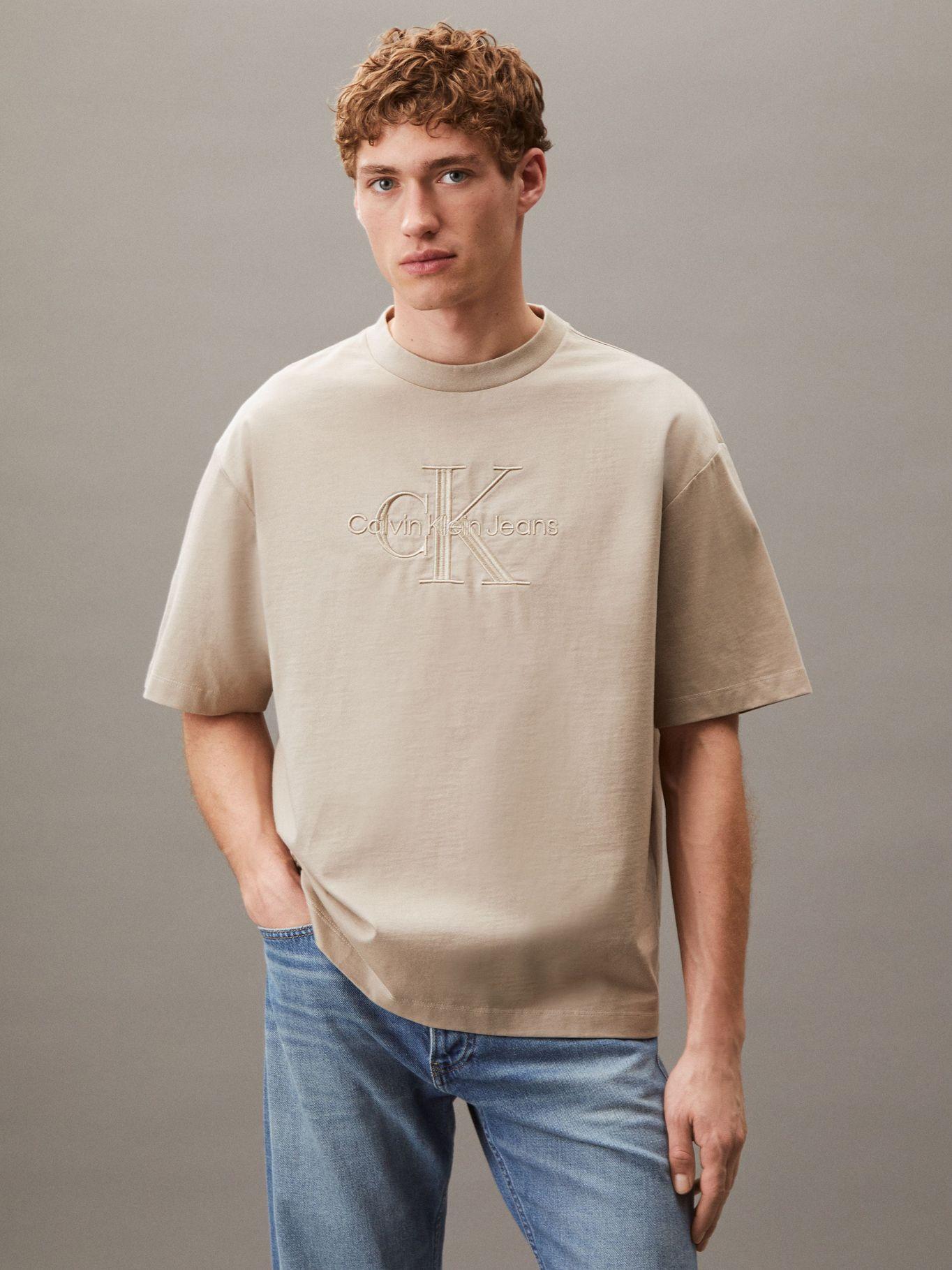 Polera con Logotipo Hero Beige Calvin Klein-0