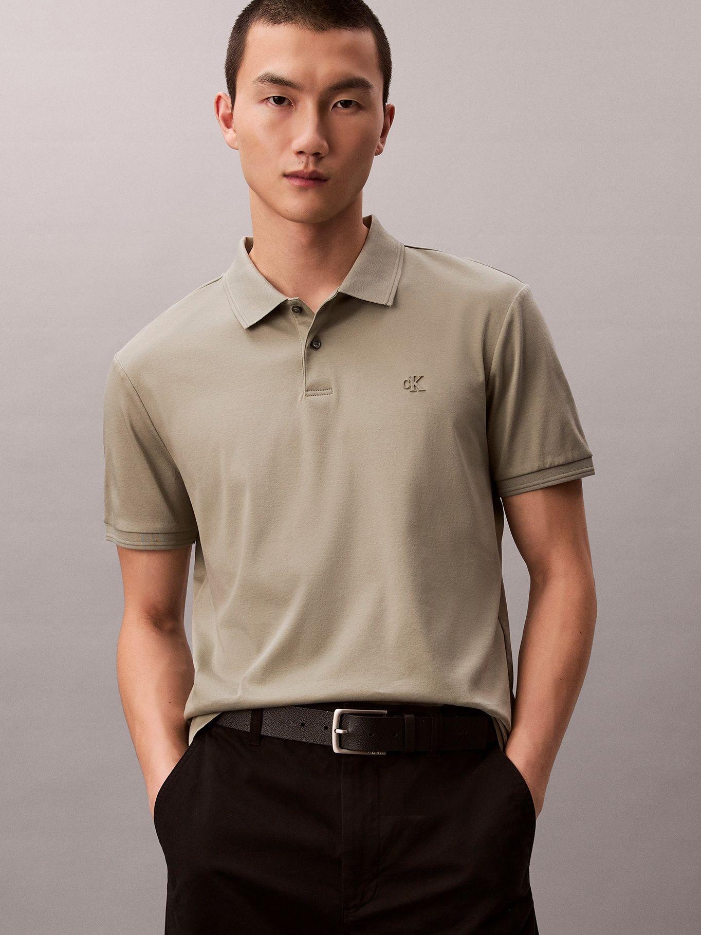 Polo Interlock Mercerizado Verde Calvin Klein-3