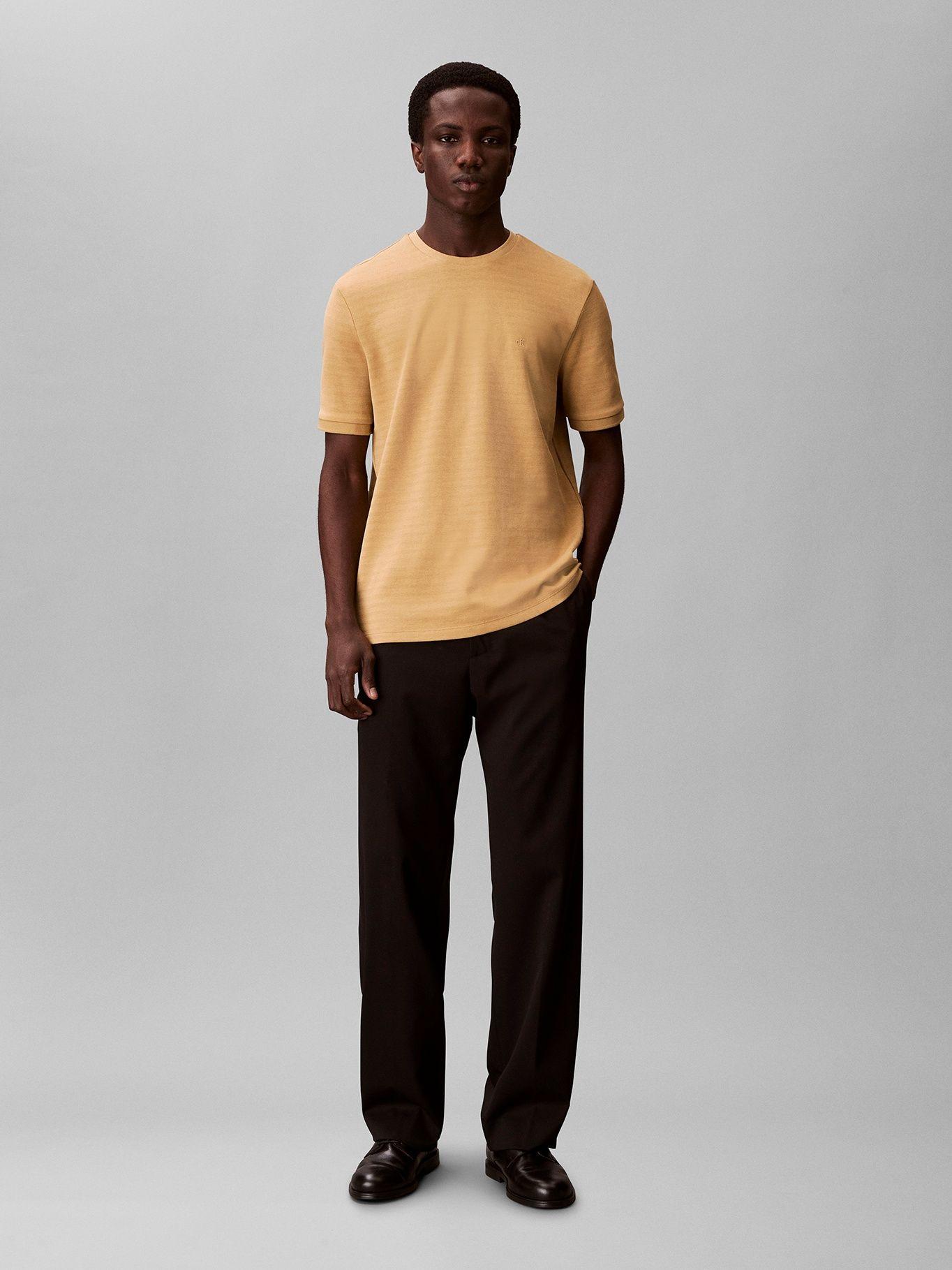 Polera de Rayas Sutiles Mostaza Calvin Klein-1