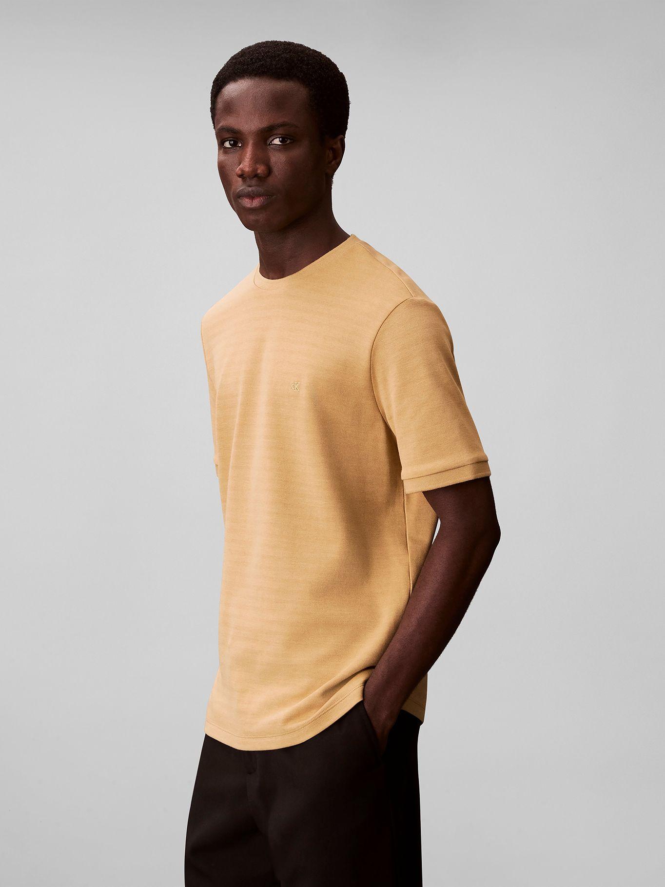 Polera de Rayas Sutiles Mostaza Calvin Klein-3