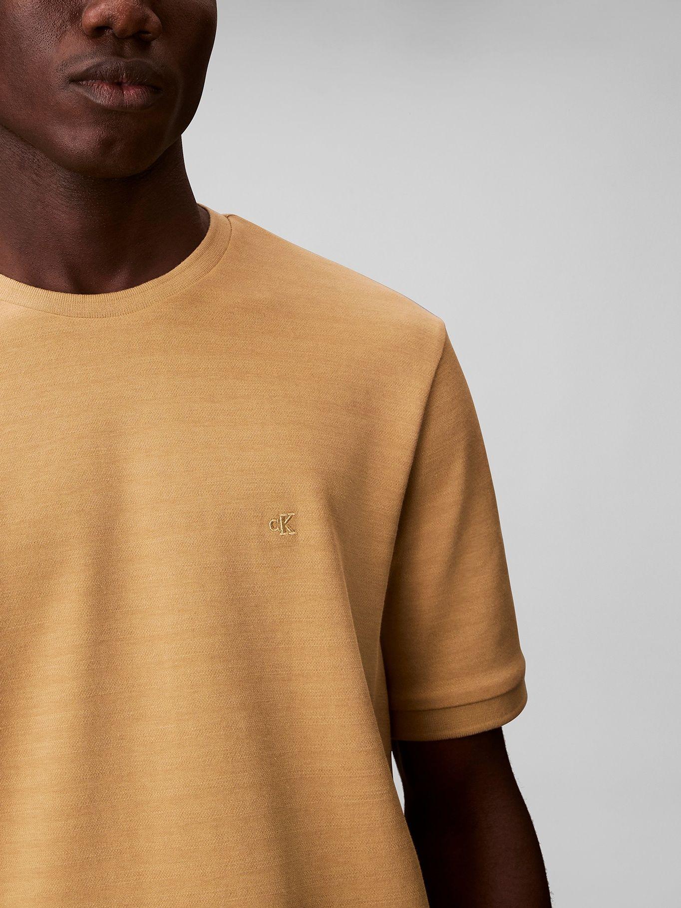Polera de Rayas Sutiles Mostaza Calvin Klein-4