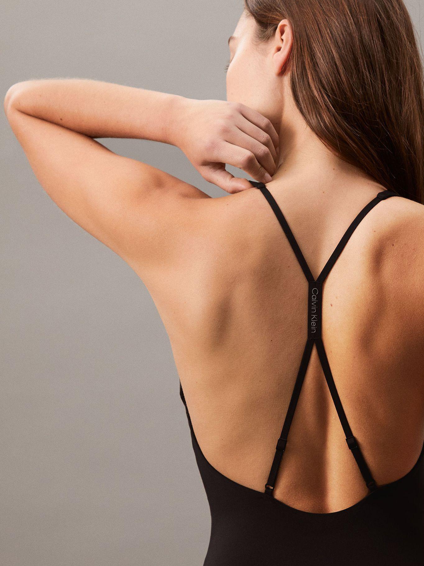 Traje Baño Escotado Ck Split Elastic Negro Calvin Klein-2