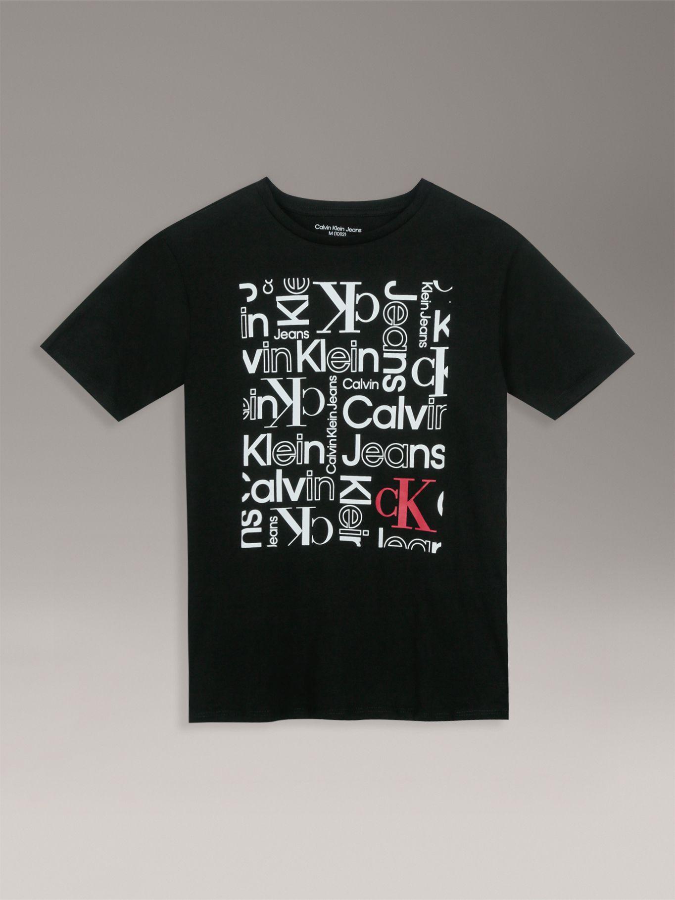 Polera Niño Puzzled Logo Negro Calvin Klein-0