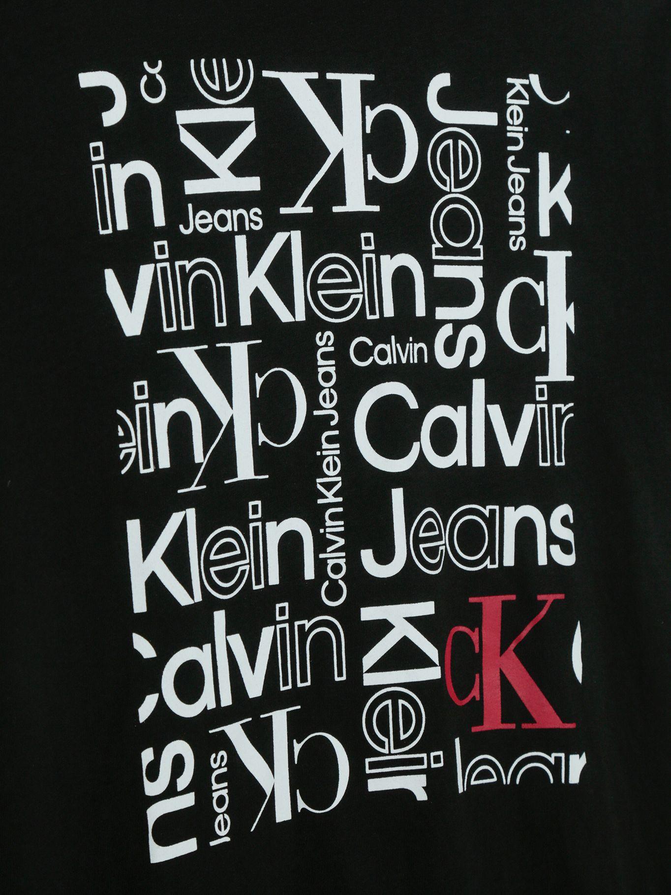 Polera Niño Puzzled Logo Negro Calvin Klein-2