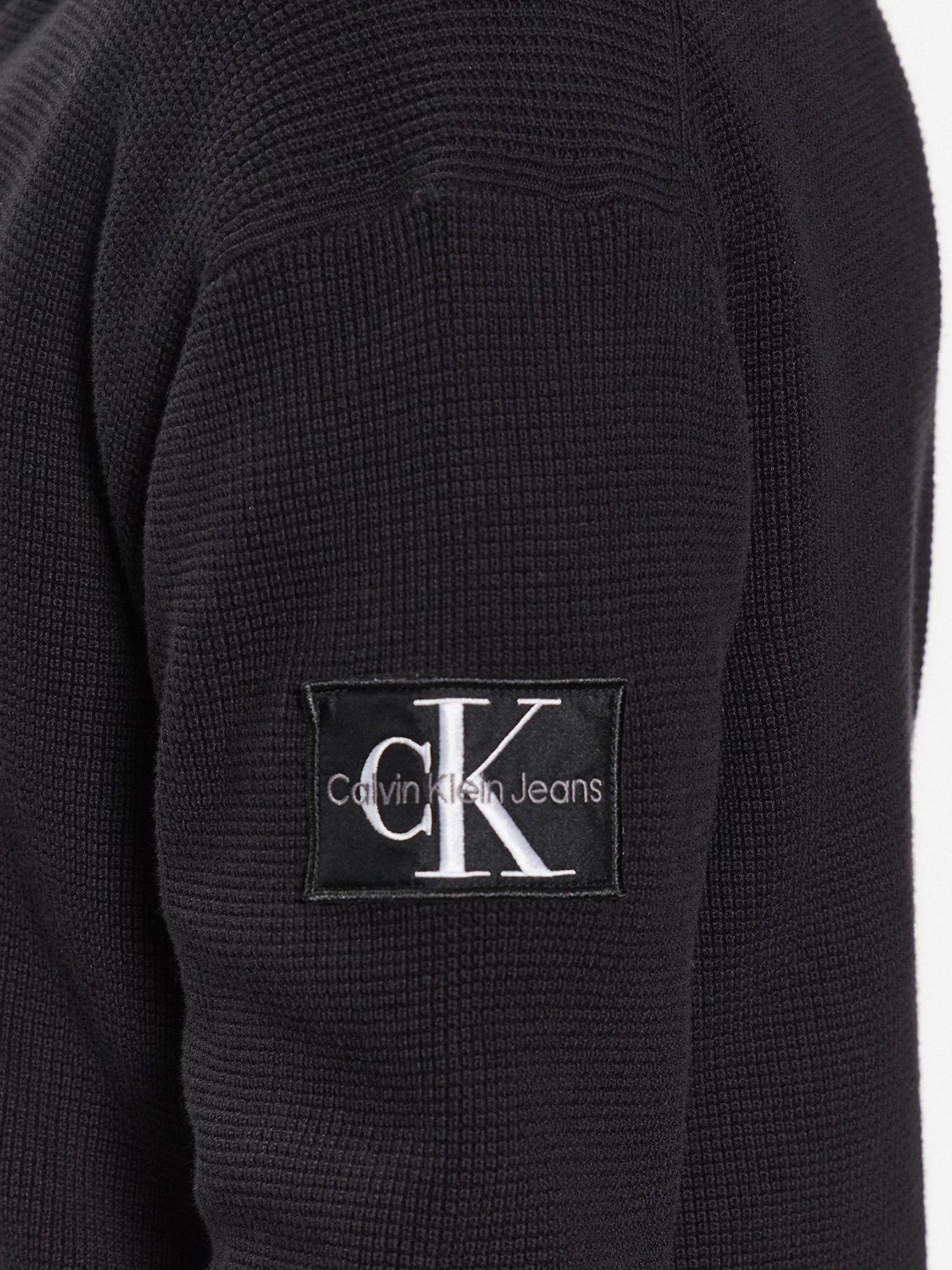 Sweater Core Badge Zip Through Negro Calvin Klein-4