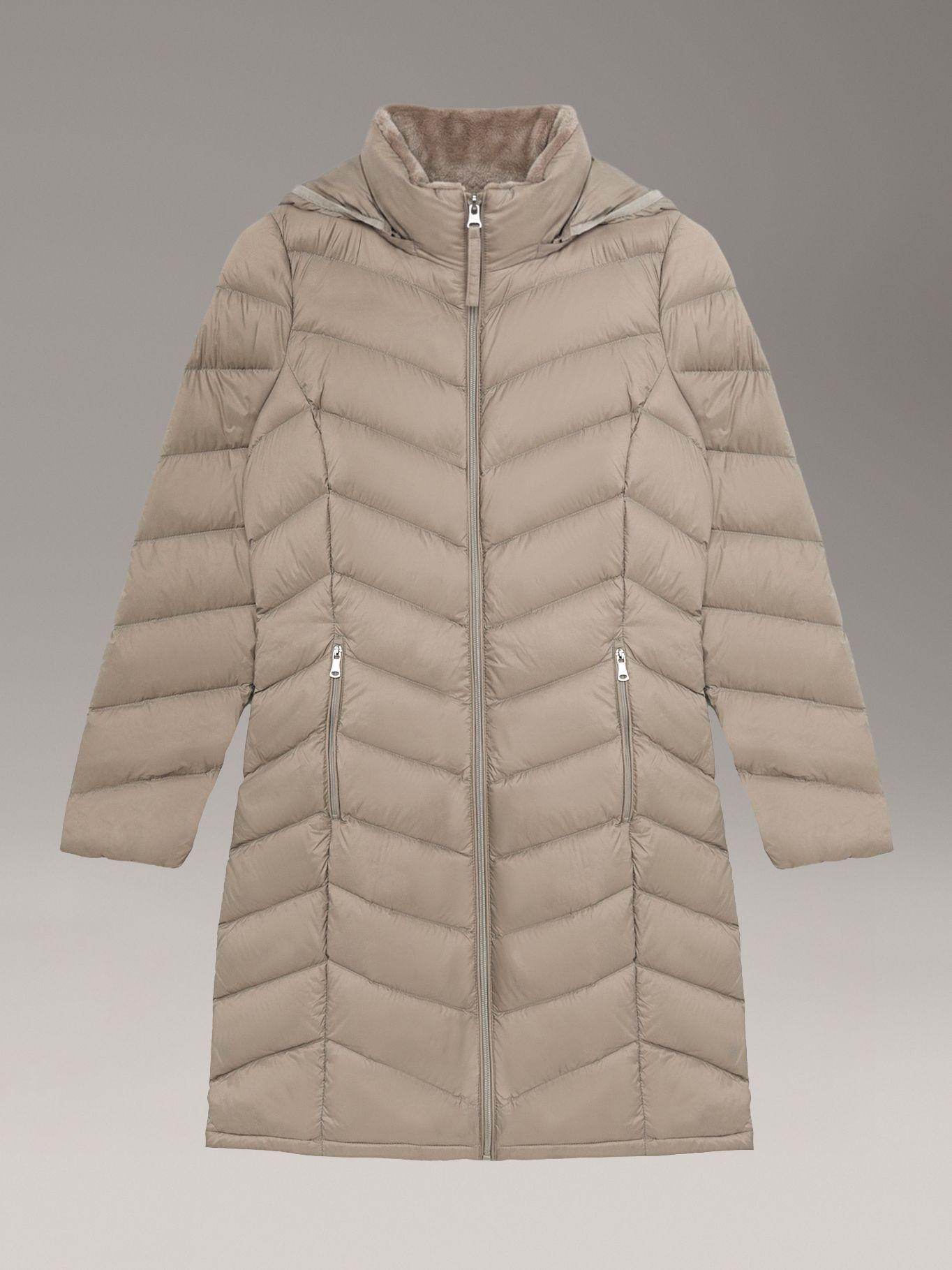 Parka Ligera Acolchada Beige Calvin Klein-4