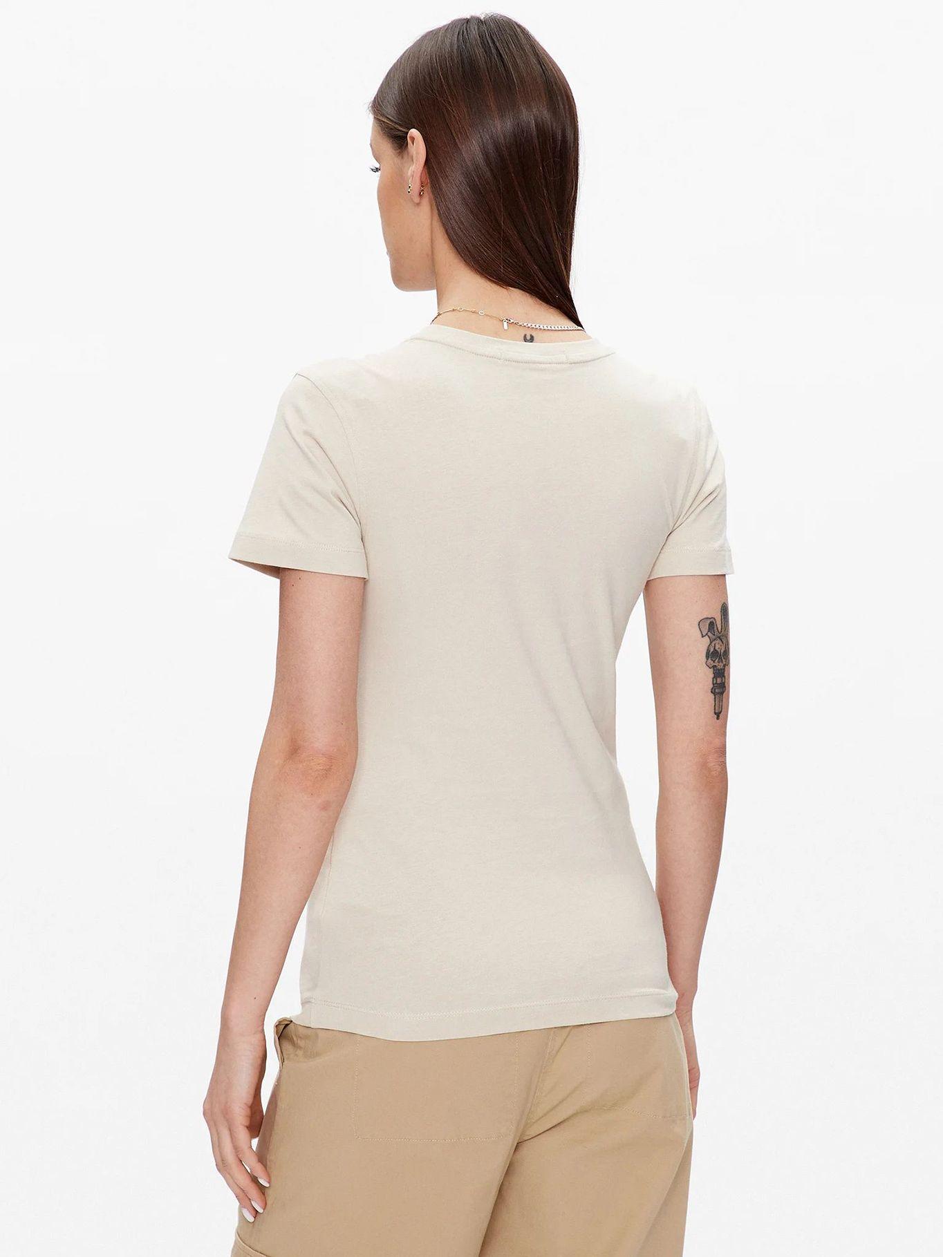 Camiseta con logo Beige Calvin Klein J20J220720-ACI-2