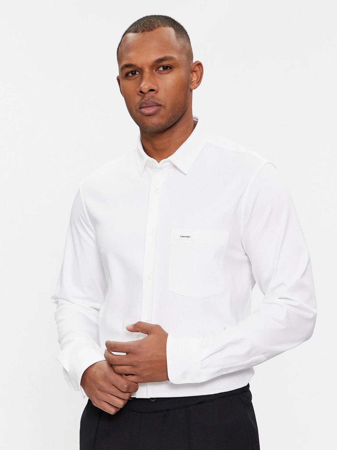 Camisa Slim Fit Liquid Touch Blanco Calvin Klein-0