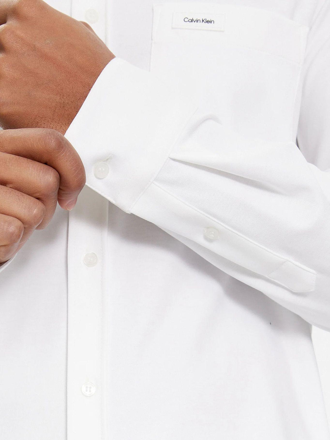 Camisa Slim Fit Liquid Touch Blanco Calvin Klein-4
