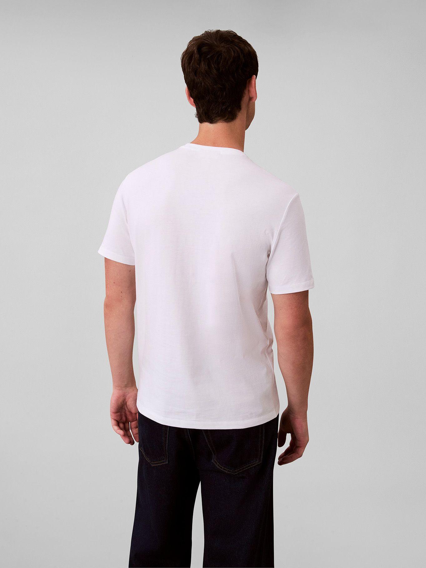 Polera con Micro Monograma Bordado Blanco Calvin Klein-2
