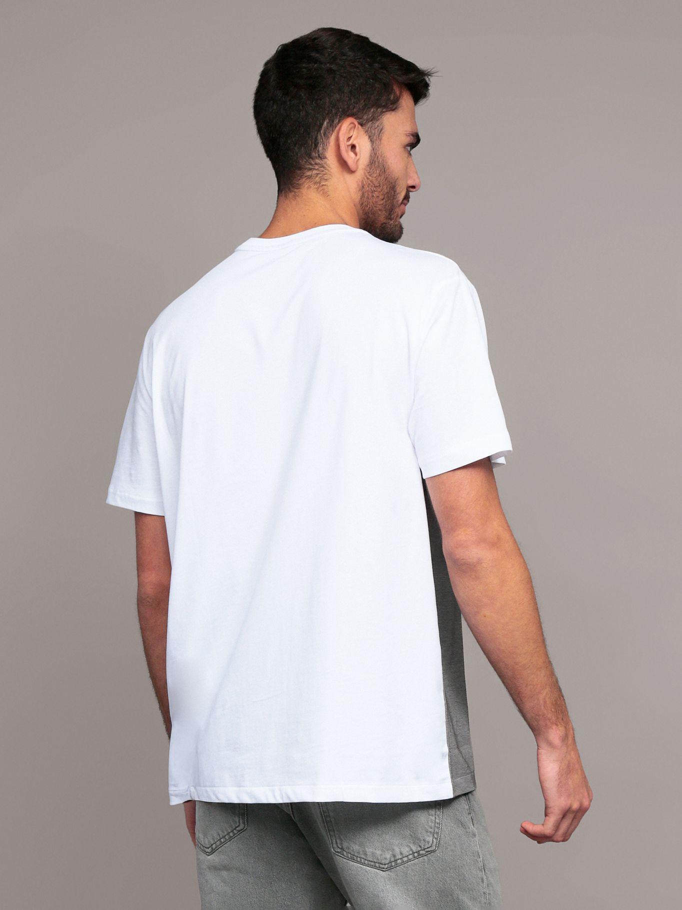 Polera Texture Blocked Piping Gris Calvin Klein-3